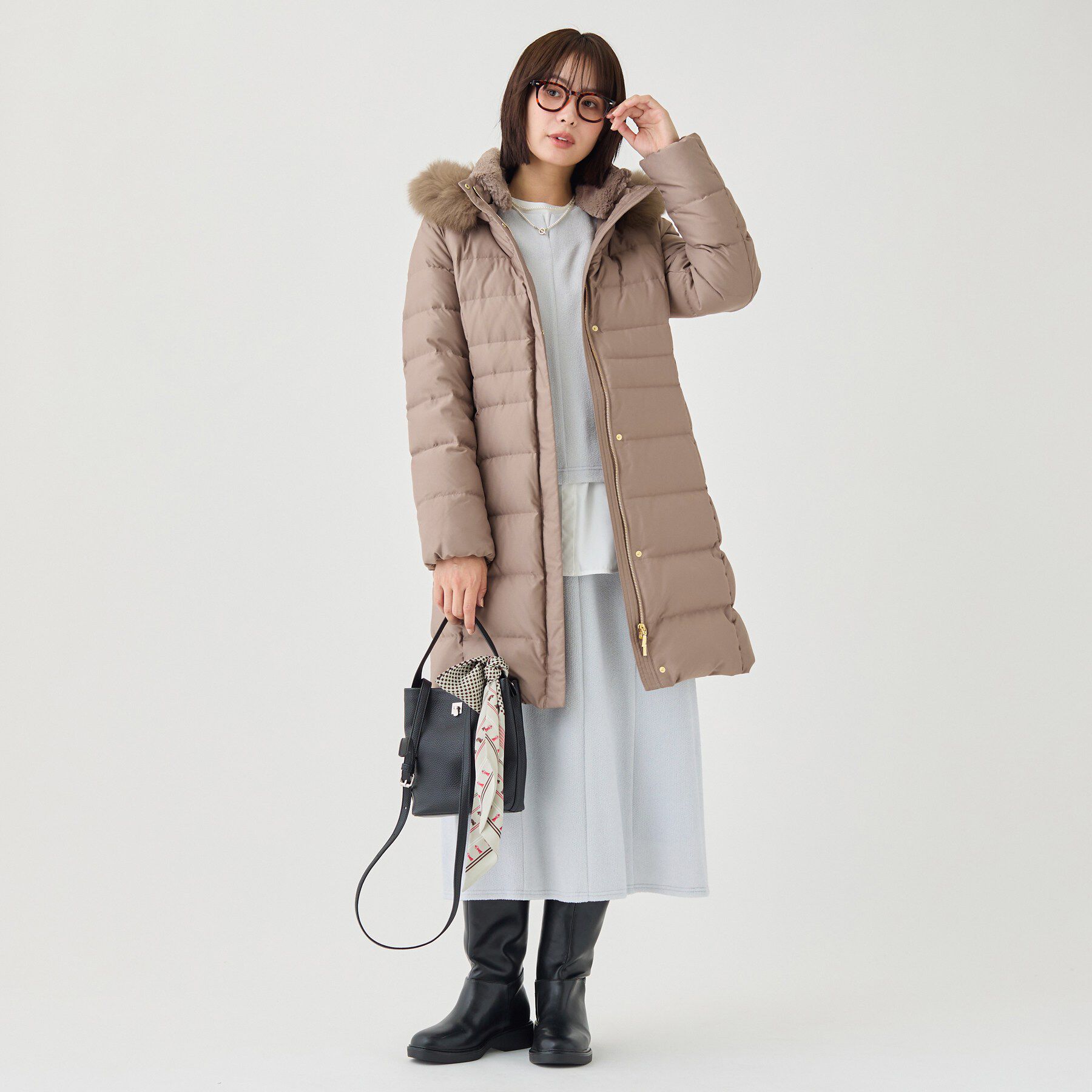 INDIVI「【名品／撥水／抗菌防臭】ロング丈リサイクルダウンコート」|ダウン|