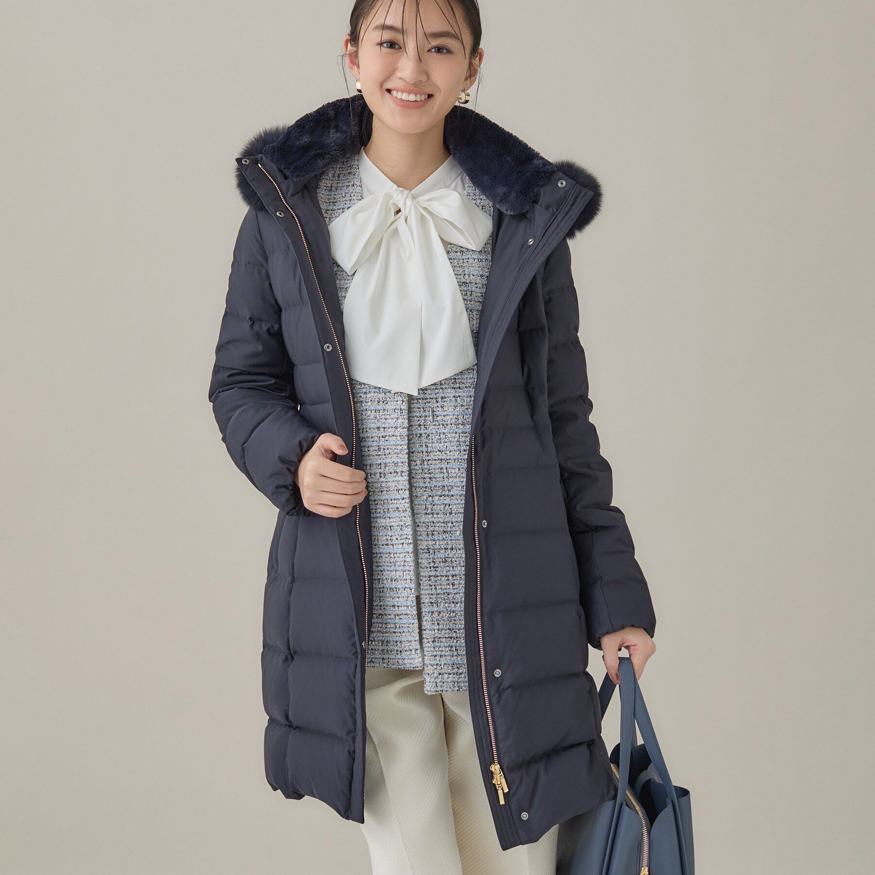 INDIVI「【名品／撥水／抗菌防臭】ロング丈リサイクルダウンコート」|ダウン|