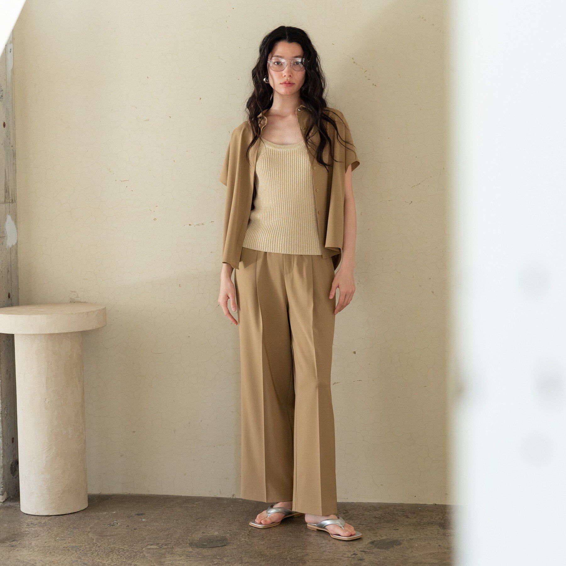 GALLEST「Comfy SET UP｜イージーストレートワイドパンツ【セットアップ対応／通勤／カセット服／接触冷」|その他|