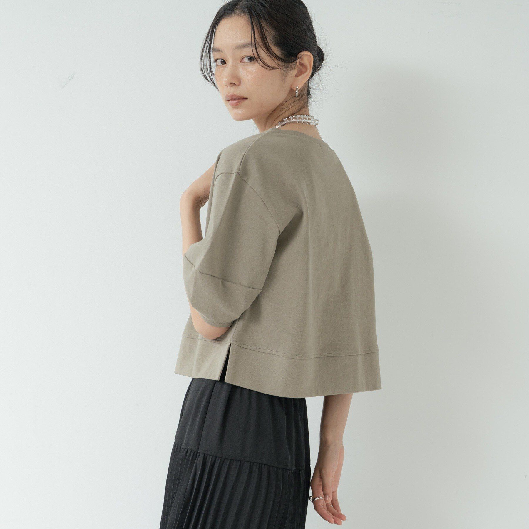 GALLEST「ハーフスリーブフォルムカットソー【再入荷／マシンウォッシュ／接触冷感】」|Tシャツ・カットソー|