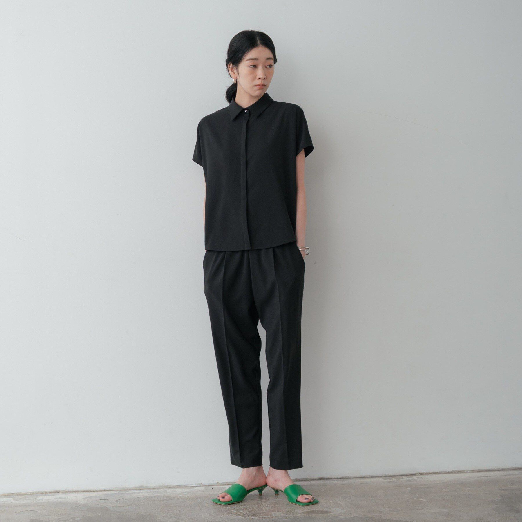 GALLEST「Comfy SET UP｜フレアスリーブブラウス【セットアップ対応／通勤／カセット服／接触冷感／UV」|シャツ・ブラウス|