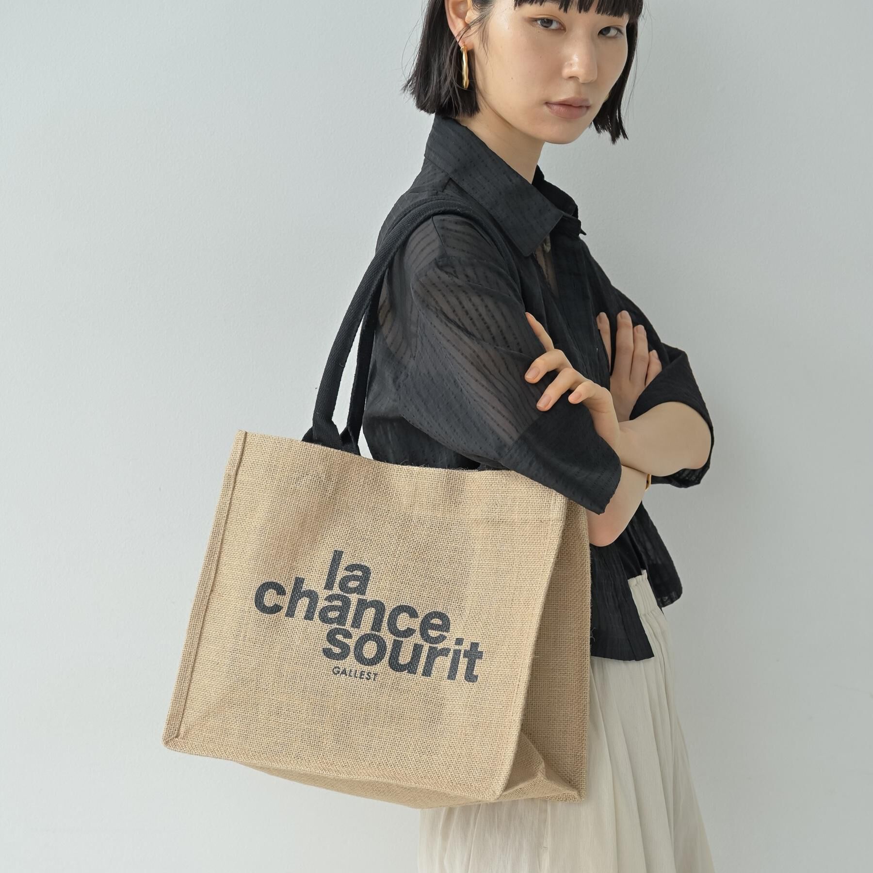 GALLEST「【A4サイズ収納・マチたっぷり】ジュートトートバッグ／エコバッグ」|トートバッグ|