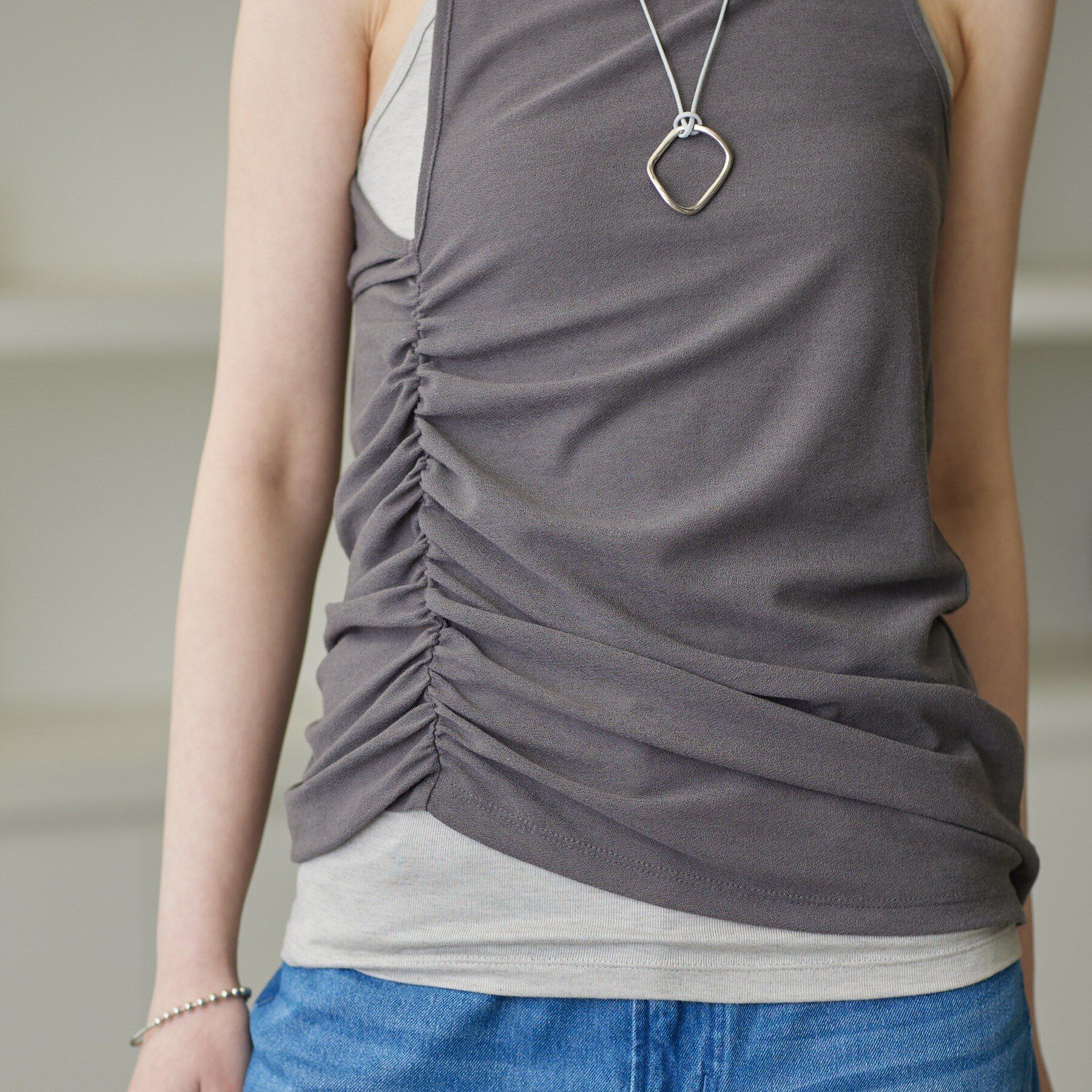 GALLEST「シャーリングレイヤータンク」|Tシャツ・カットソー|
