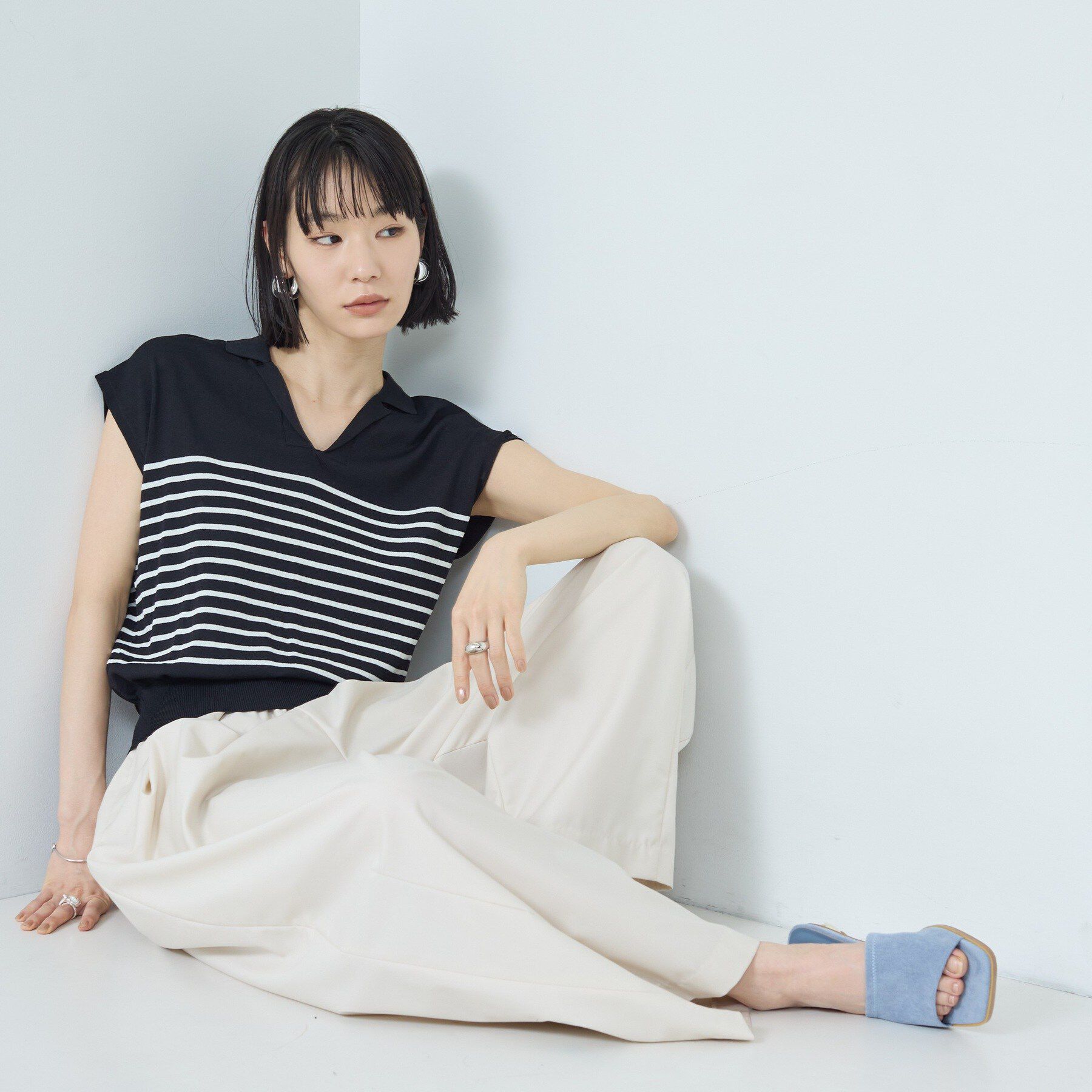 GALLEST「シアーフレンチポロ【接触冷感】」|ニット・セーター|