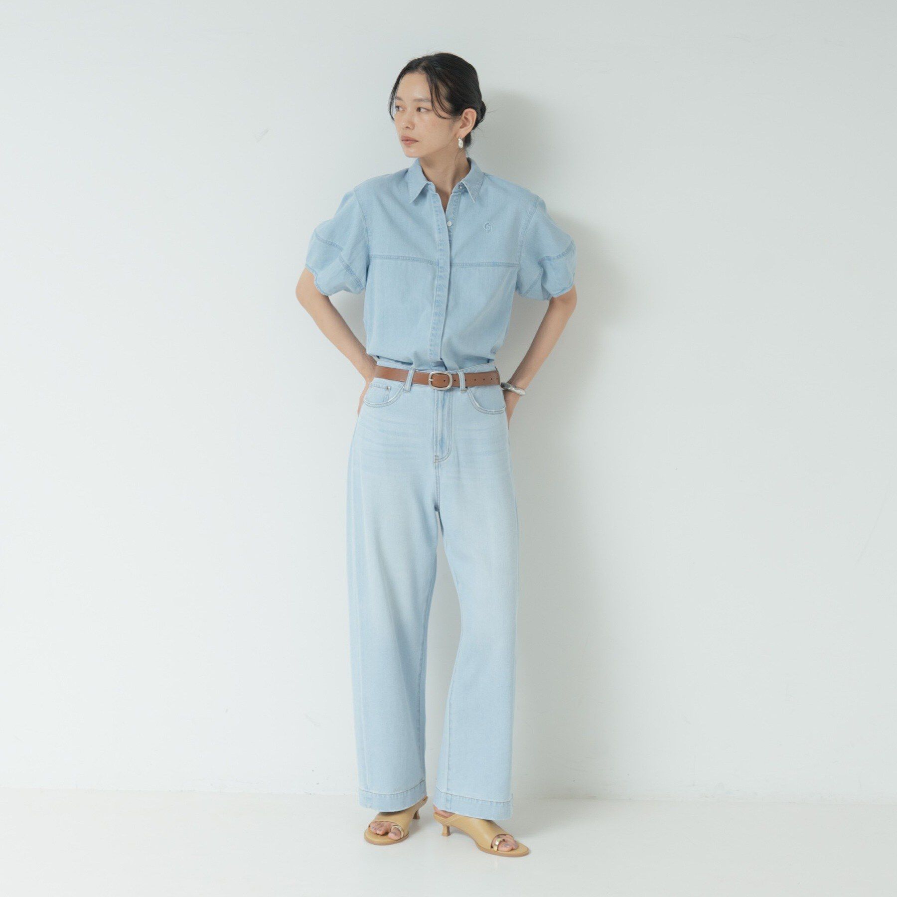 GALLEST「フォルムスリーブデニムシャツ」|シャツ・ブラウス|