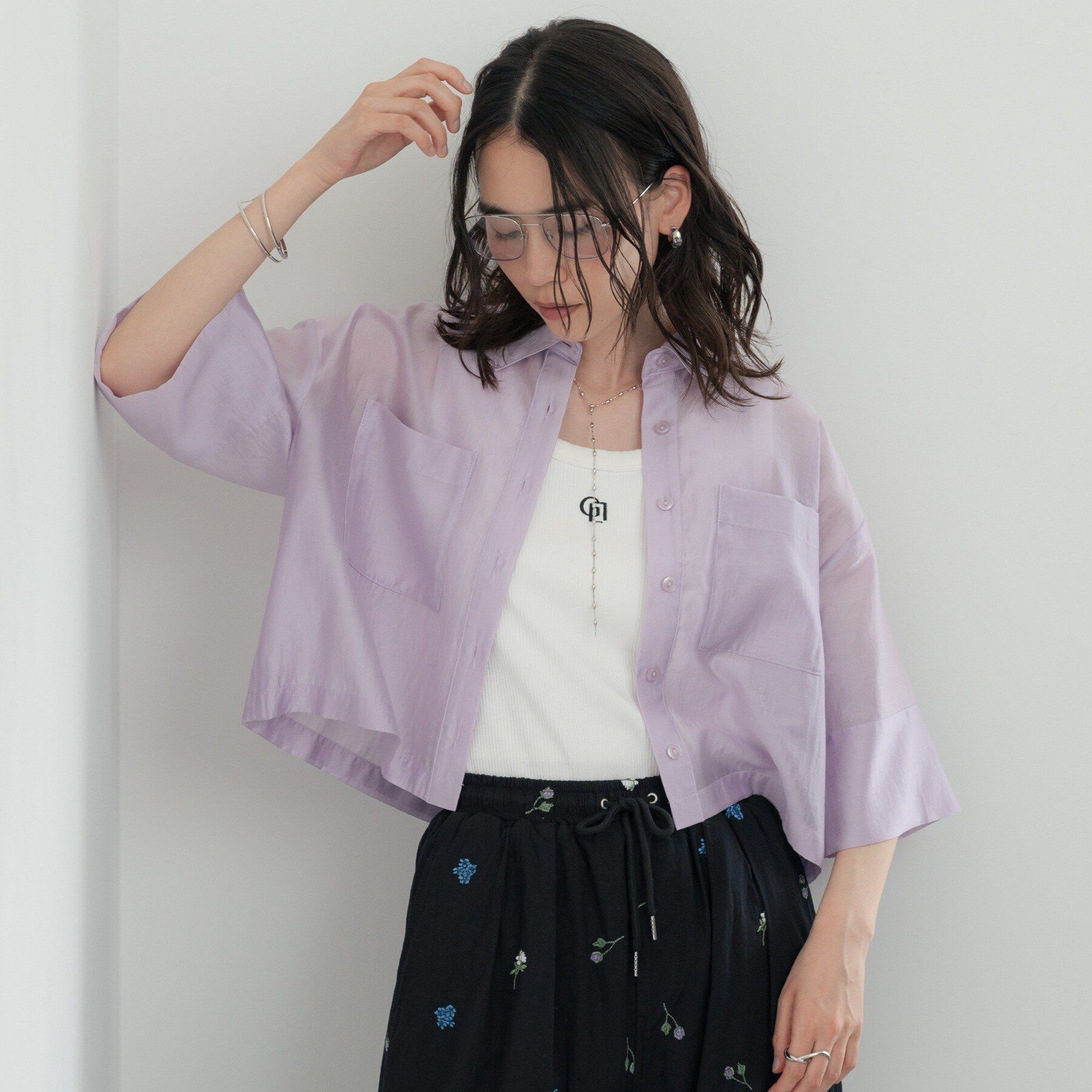 GALLEST「ボックスシルエットシアーシャツ【接触冷感】」|シャツ・ブラウス|