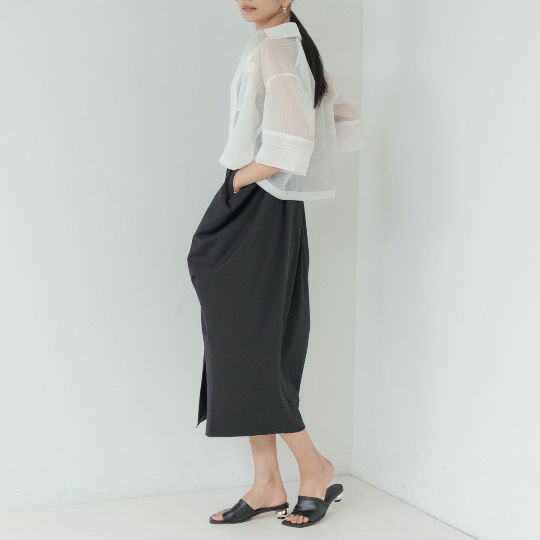 GALLEST「ボックスシルエットシアーシャツ【接触冷感】」|シャツ・ブラウス|