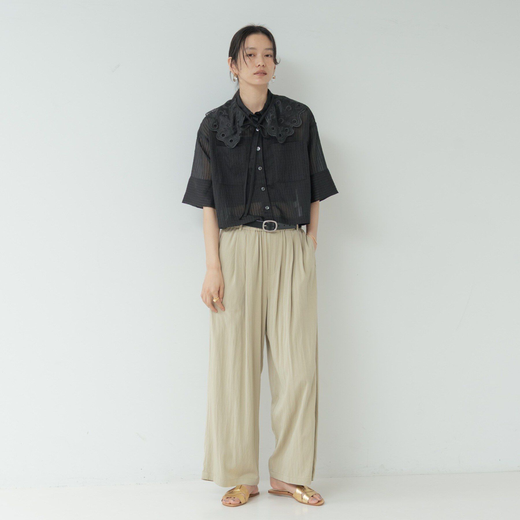 GALLEST「ボックスシルエットシアーシャツ【接触冷感】」|シャツ・ブラウス|