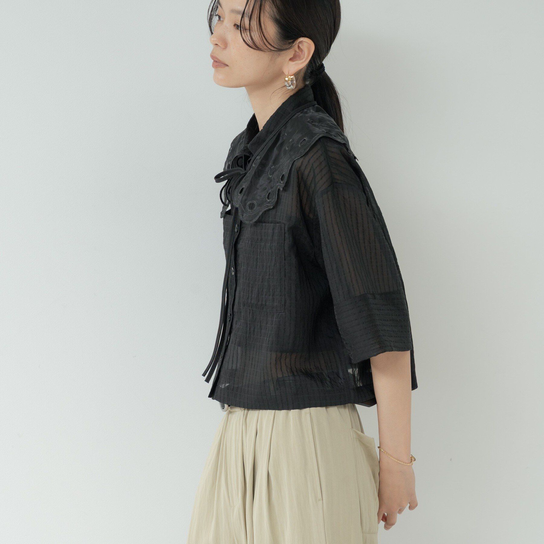 GALLEST「ボックスシルエットシアーシャツ【接触冷感】」|シャツ・ブラウス|