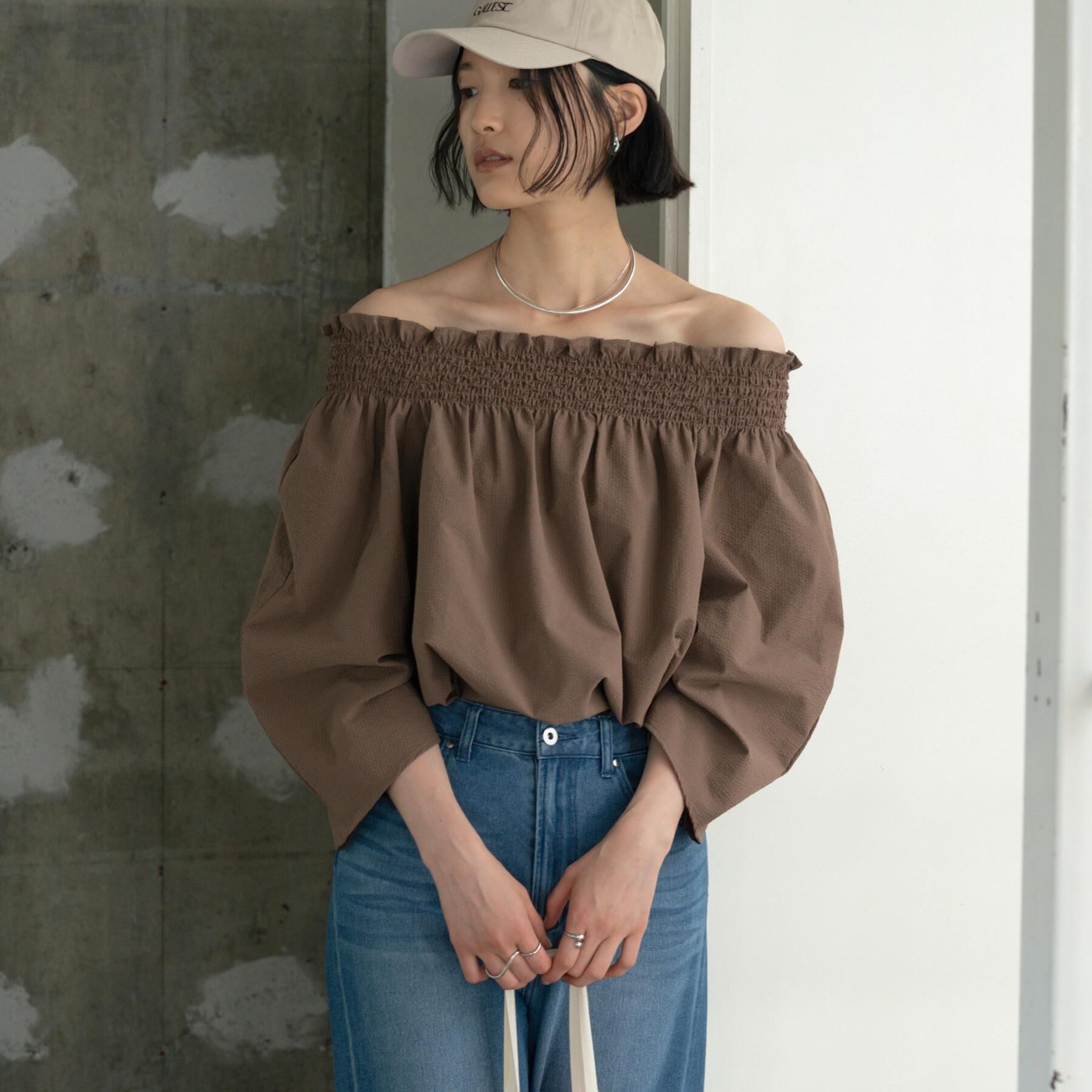 GALLEST「サッカーオフショルブラウス【再入荷／2WAY】」|シャツ・ブラウス|