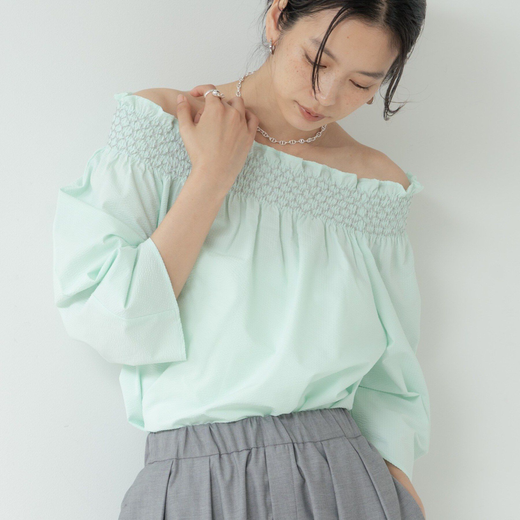 GALLEST「サッカーオフショルブラウス【再入荷／2WAY】」|シャツ・ブラウス|