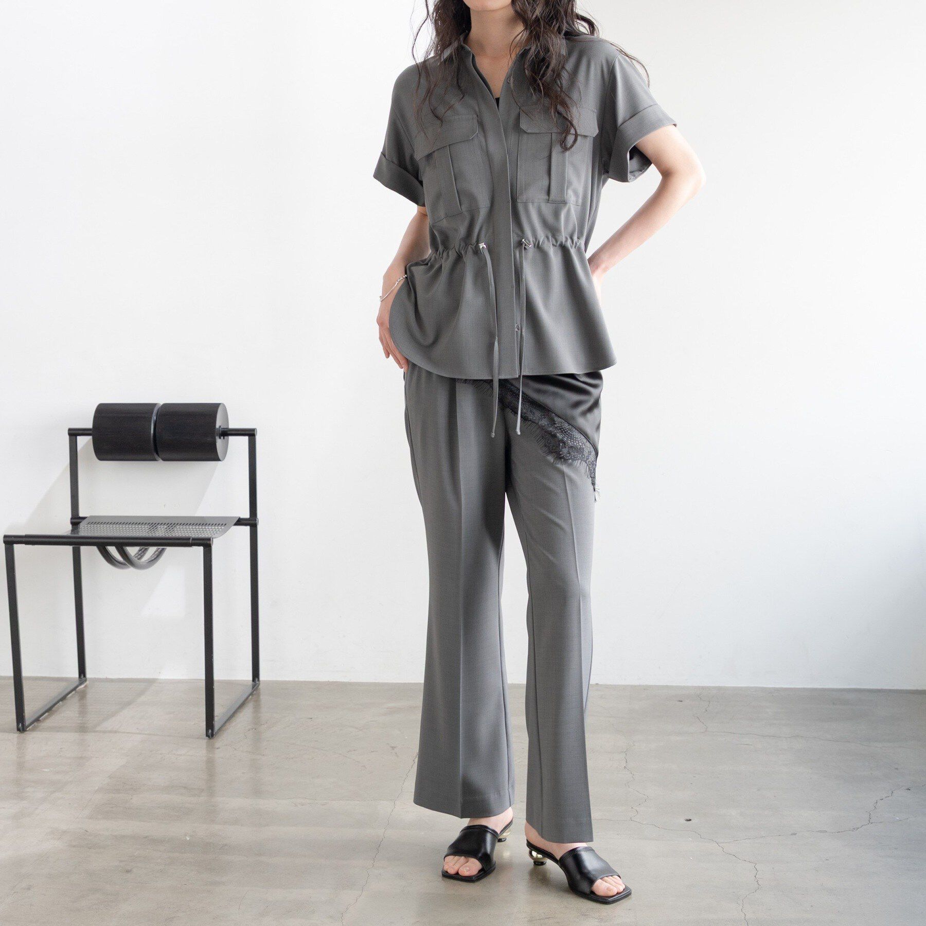 GALLEST「Comfy SET UP｜サファリシャツ【セットアップ対応／通勤／カセット服／接触冷感／UVカット】」|シャツ・ブラウス|