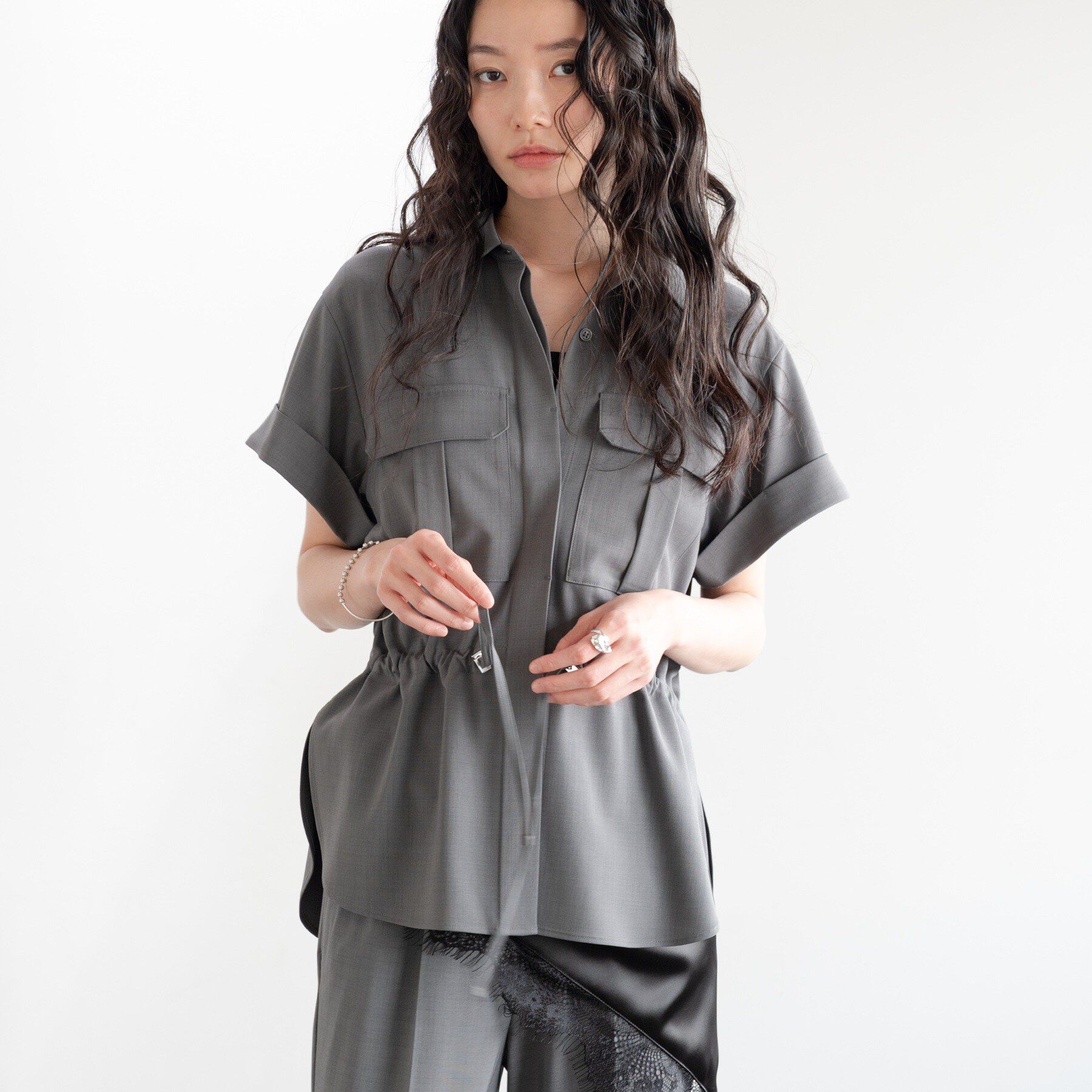 GALLEST「Comfy SET UP｜サファリシャツ【セットアップ対応／通勤／カセット服／接触冷感／UVカット】」|シャツ・ブラウス|