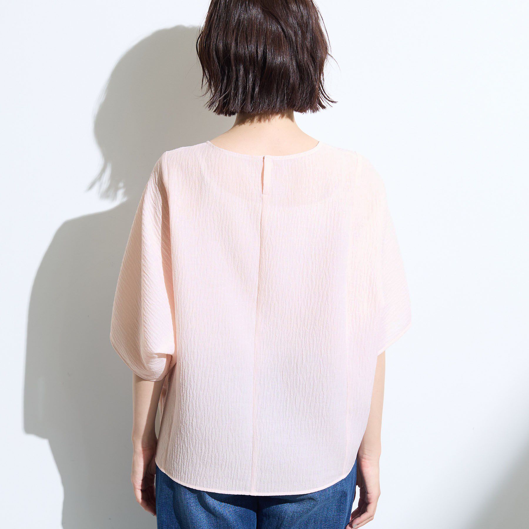 INDIVI「【華奢見え】ジャカード ドルマントップス」|Tシャツ・カットソー|