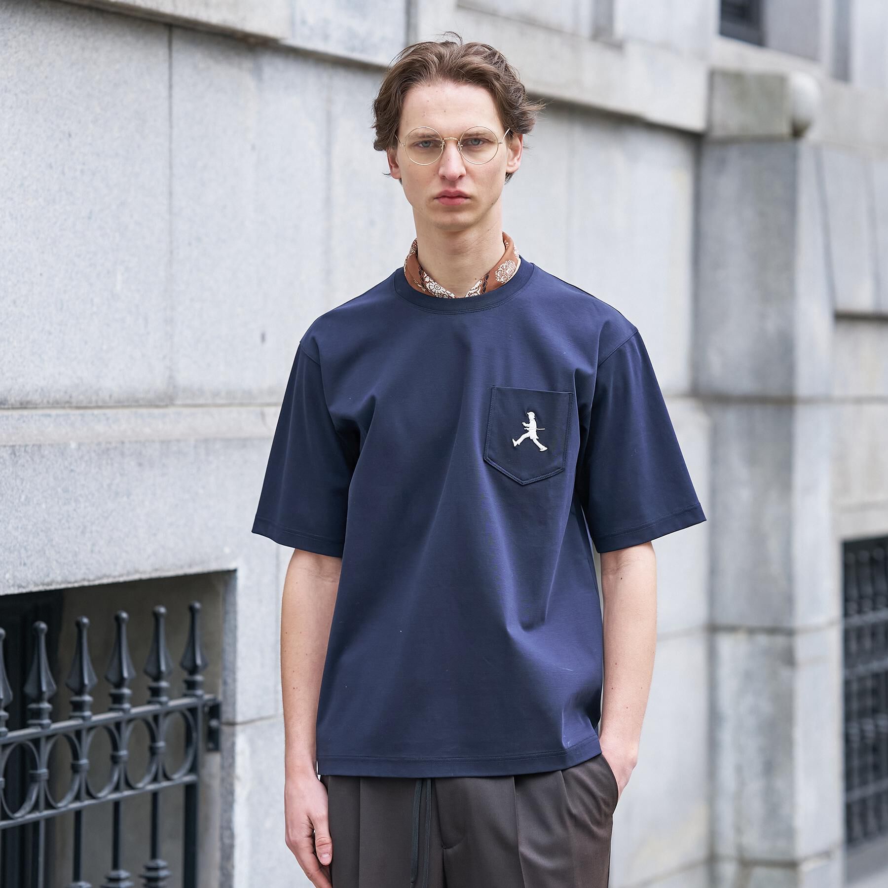 TAKEO KIKUCHI「【BOWLER HAT LABEL】アイスクリアコットンボーラーハットウォーカー 半袖ポケT」|Tシャツ・カットソー|