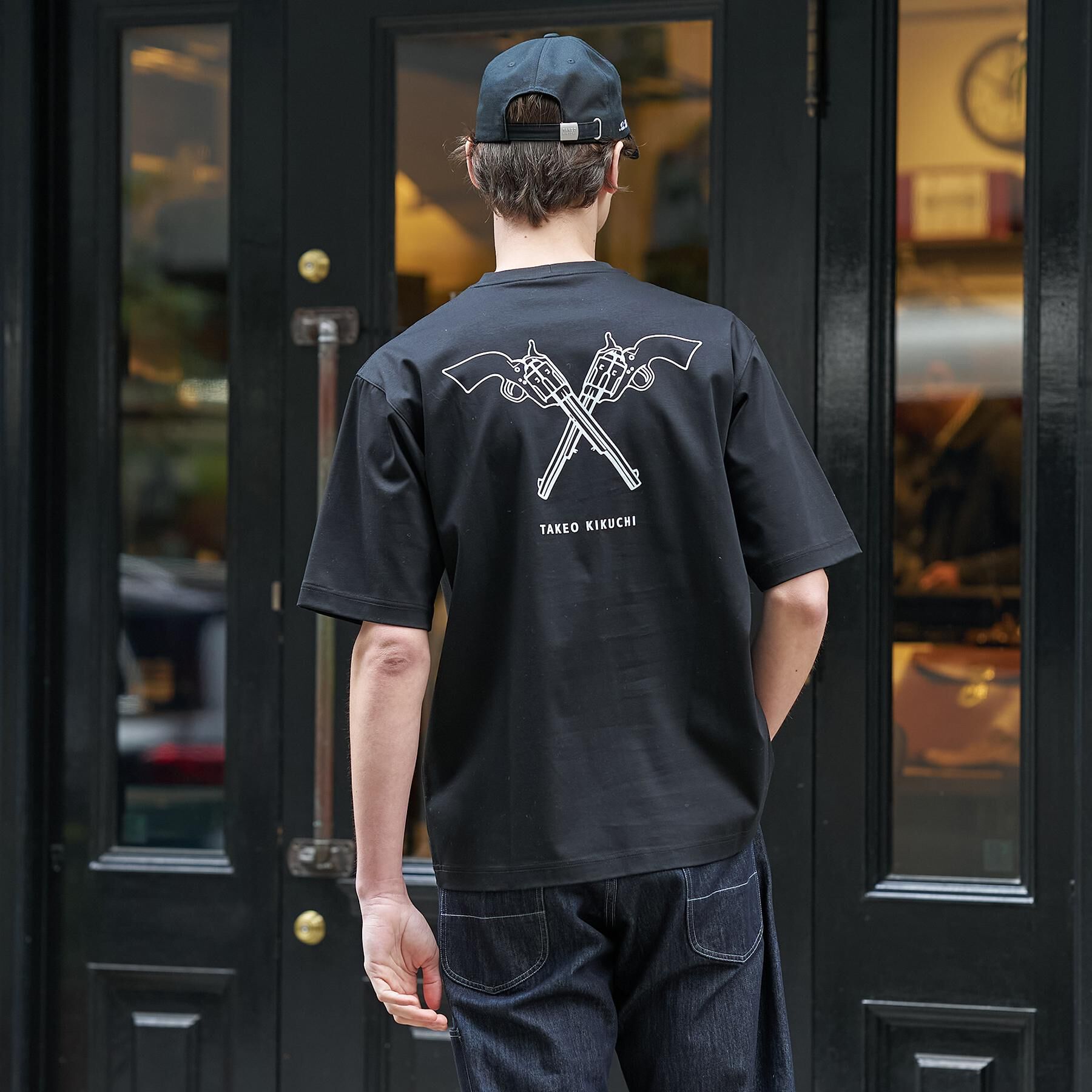TAKEO KIKUCHI「【BOWLER HAT LABEL】アイスクリアコットン バッククロスピストル 半袖Tシャツ」|Tシャツ・カットソー|