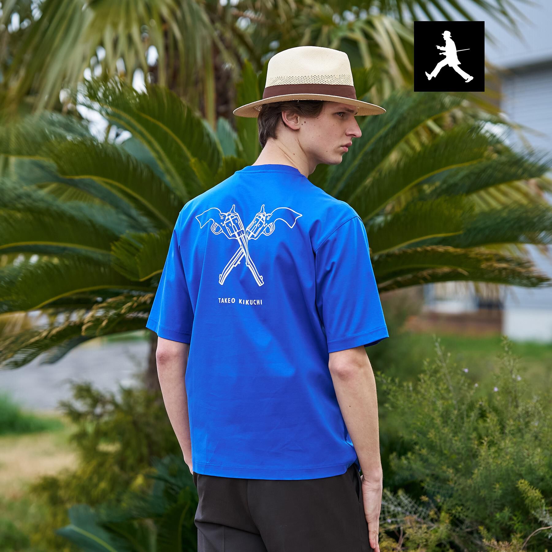 TAKEO KIKUCHI「【BOWLER HAT LABEL】アイスクリアコットン バッククロスピストル 半袖Tシャツ」|Tシャツ・カットソー|