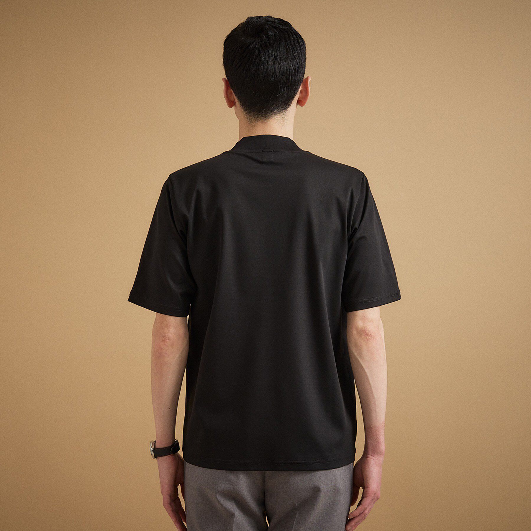 TAKEO KIKUCHI「【接触冷感】アイスクリアコットン モックネック Tシャツ」|Tシャツ・カットソー|