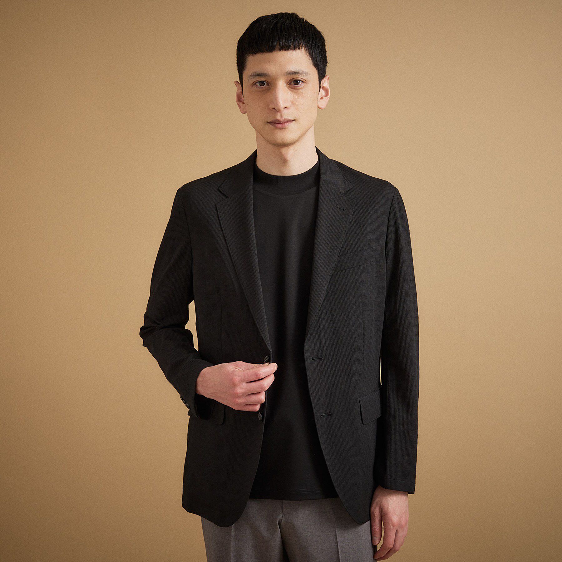 TAKEO KIKUCHI「【接触冷感】アイスクリアコットン モックネック Tシャツ」|Tシャツ・カットソー|