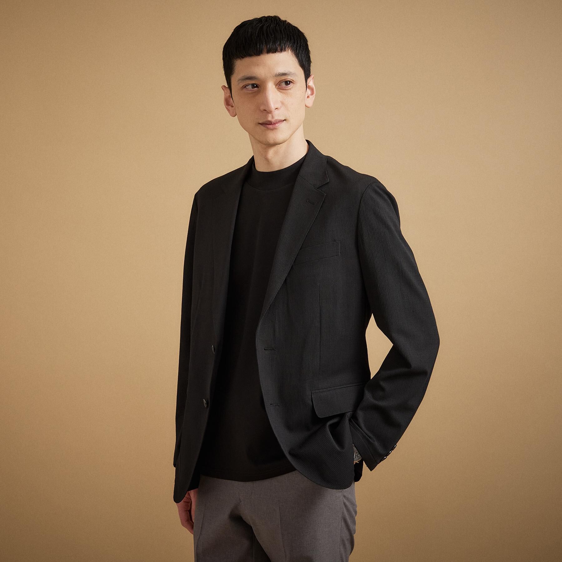 TAKEO KIKUCHI「【接触冷感】アイスクリアコットン モックネック Tシャツ」|Tシャツ・カットソー|