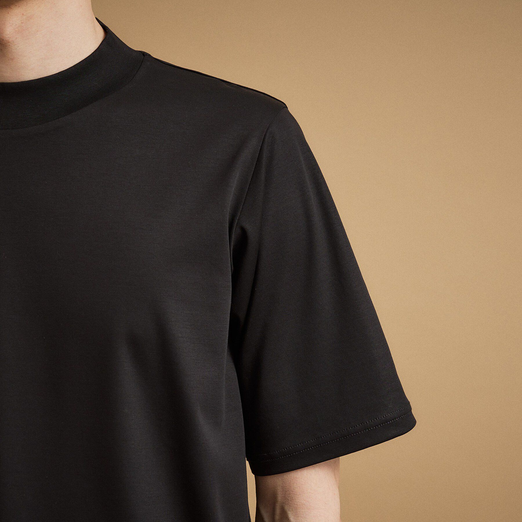 TAKEO KIKUCHI「【接触冷感】アイスクリアコットン モックネック Tシャツ」|Tシャツ・カットソー|