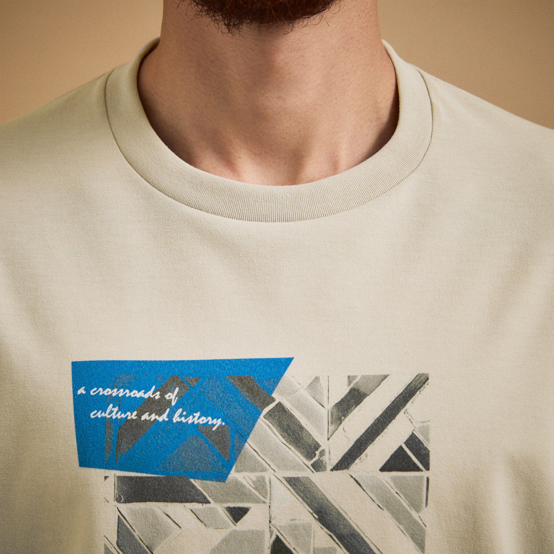 TAKEO KIKUCHI「モノクロタイルTシャツ」|Tシャツ・カットソー|