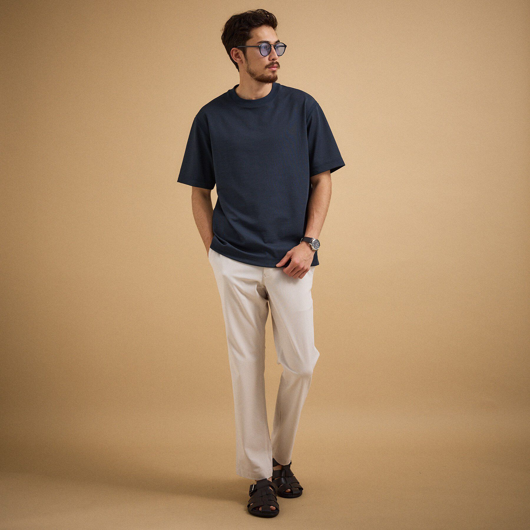 TAKEO KIKUCHI「リネン ライク ポンチ プルオーバー」|Tシャツ・カットソー|