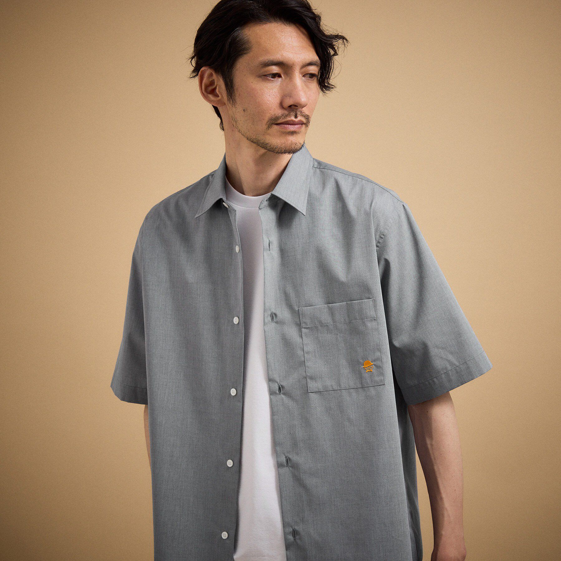 TAKEO KIKUCHI「ワンポイント刺繍 半袖シャツ」|シャツ・ブラウス|