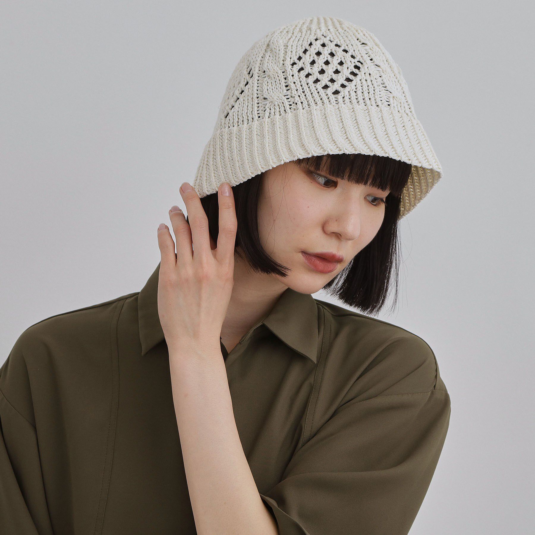 tk.TAKEO KIKUCHI「オープンワークバケットハット」|ハット|