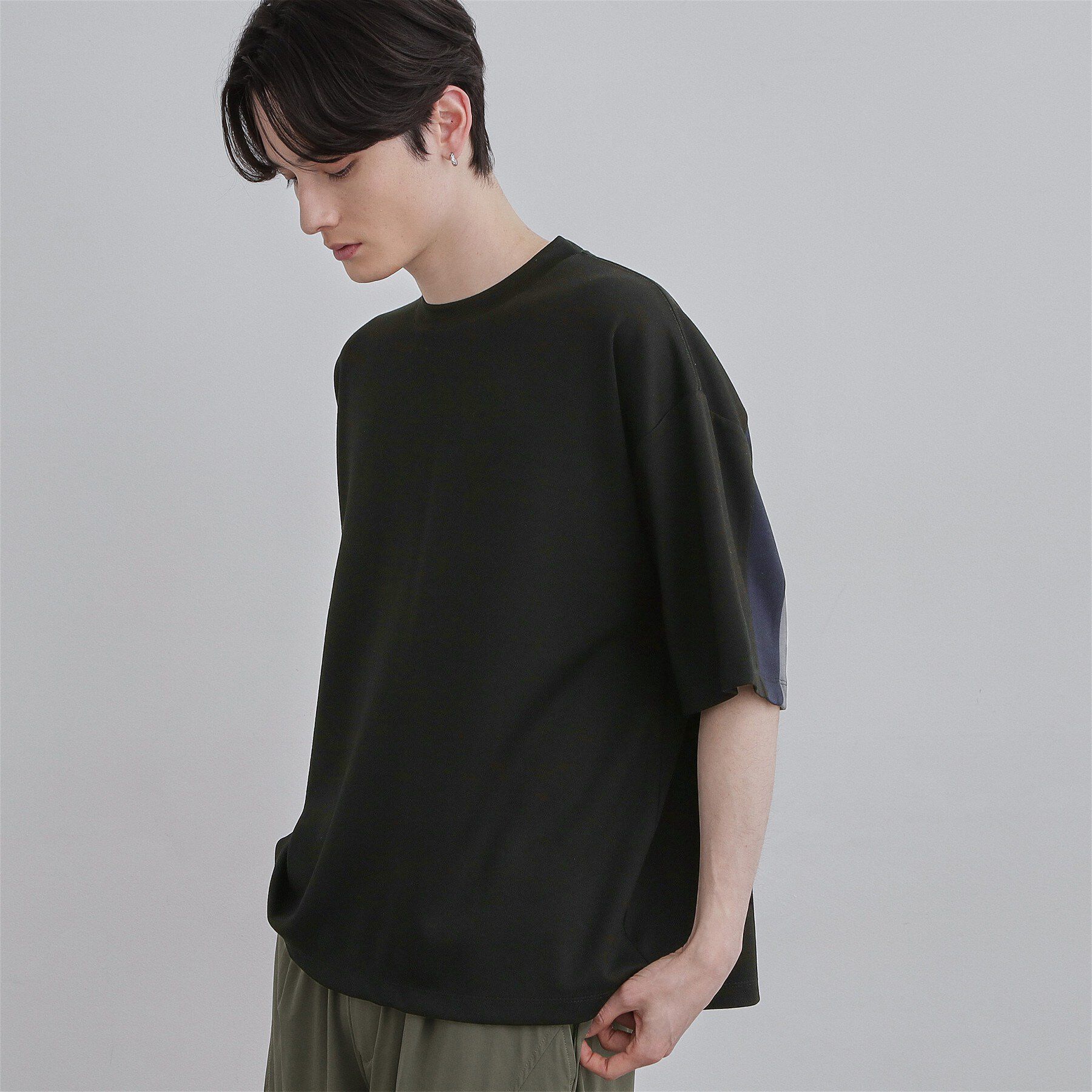 tk.TAKEO KIKUCHI「バックラインカットソー」|Tシャツ・カットソー|ブラック(019)