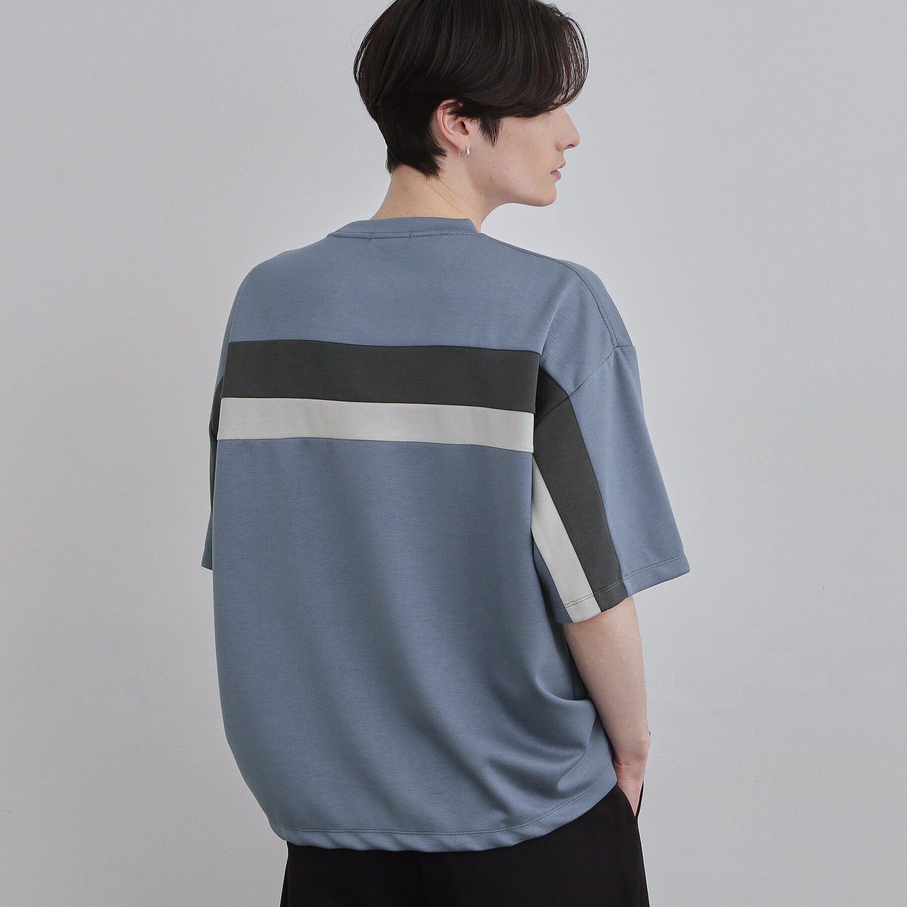 tk.TAKEO KIKUCHI「バックラインカットソー」|Tシャツ・カットソー|ブルー(092)