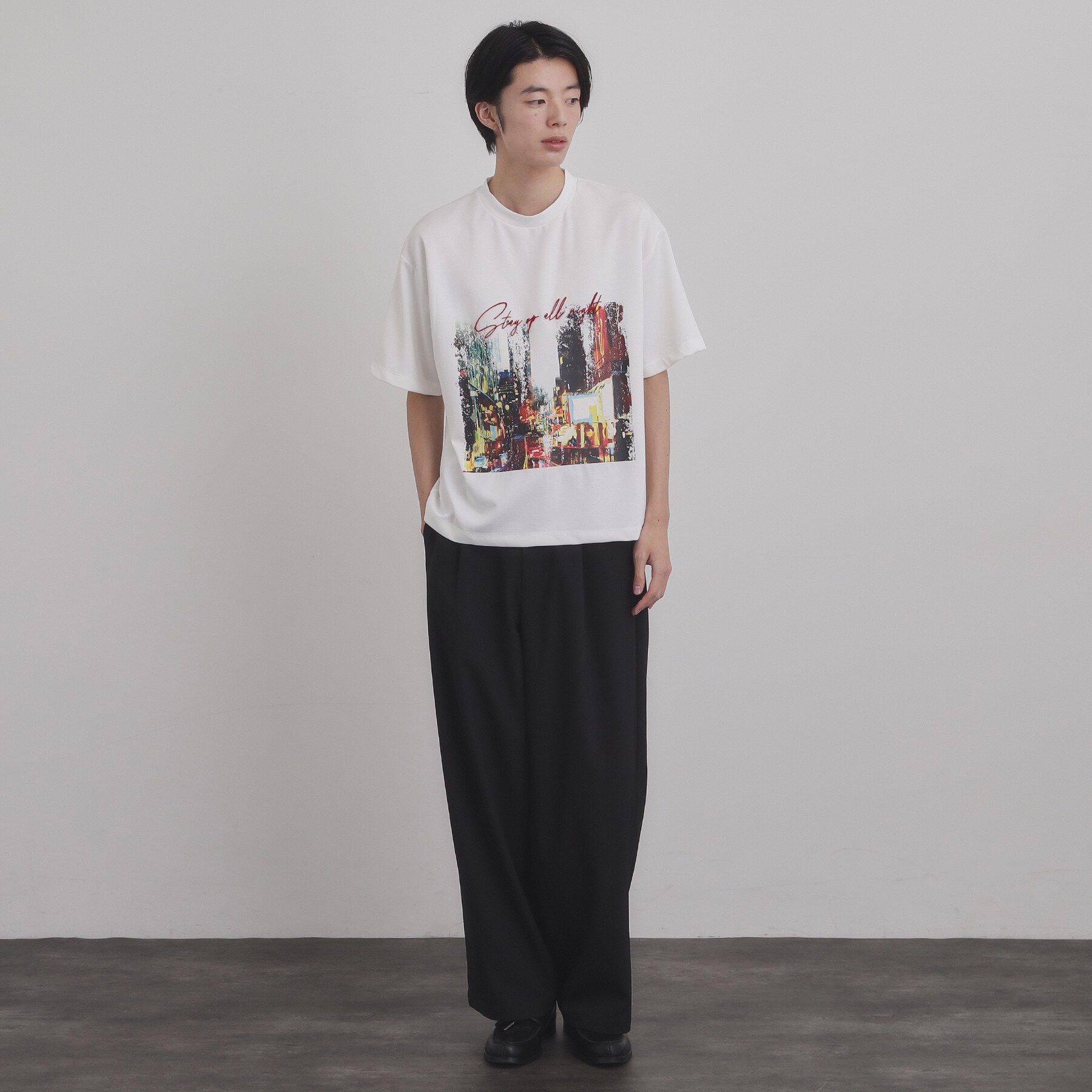 tk.TAKEO KIKUCHI「ブラシ刺繍半袖Ｔシャツ」|Tシャツ・カットソー|
