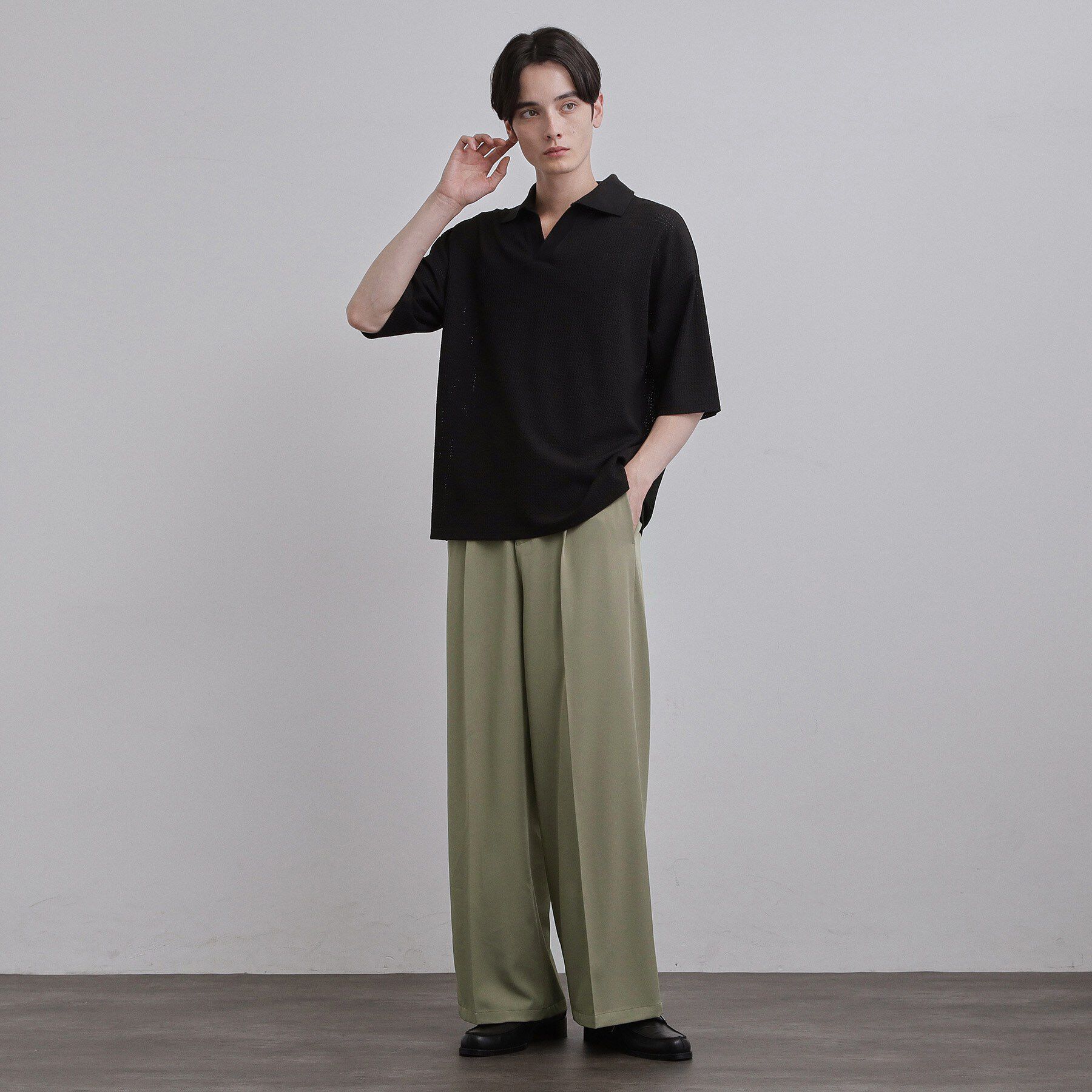 tk.TAKEO KIKUCHI「【接触冷感／ストレッチ】トロミワイドストレート」|その他|
