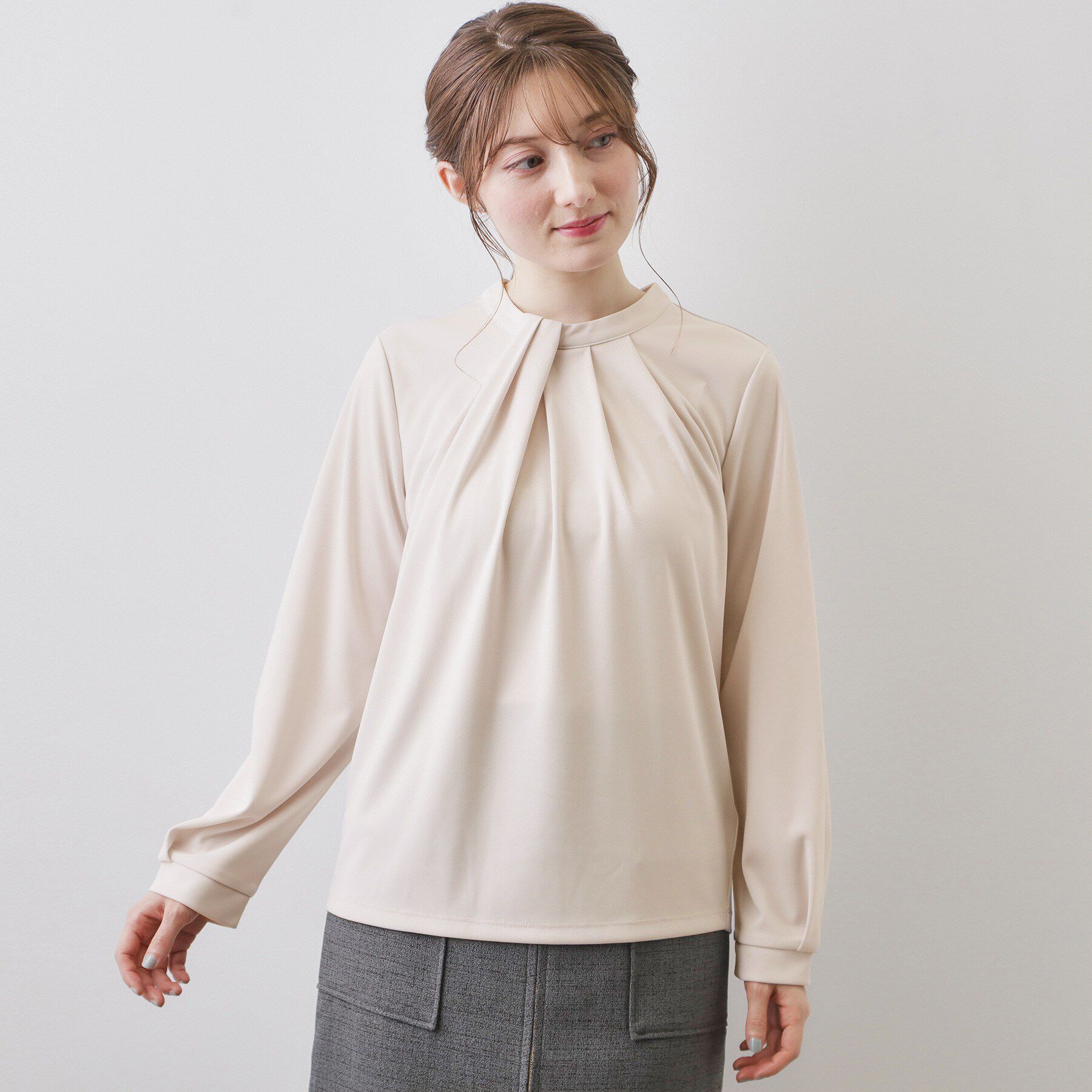 index「ランダムタックトップス【洗濯機OK／吸水速乾／接触冷感／UVケア】《5col》」|Tシャツ・カットソー|