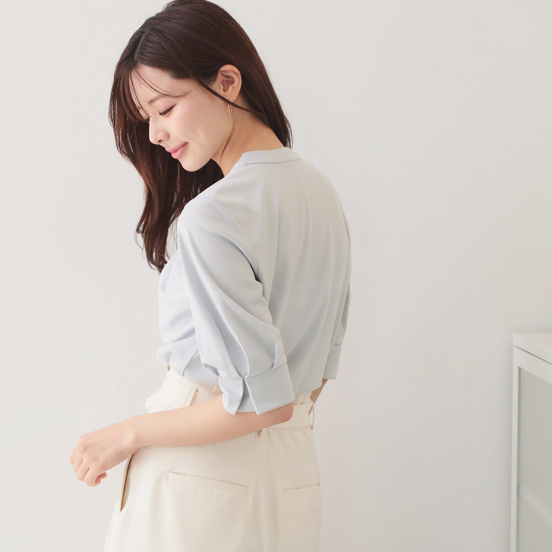 index「UV バンドカラートップス【洗濯機OK／吸水速乾／接触冷感】《S～3L／6col》」|Tシャツ・カットソー|
