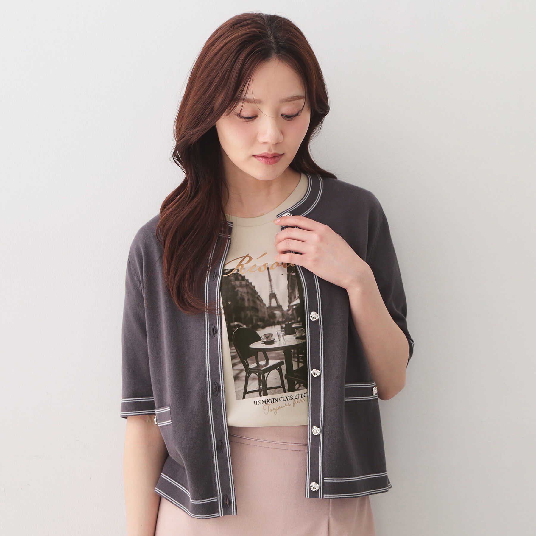 index「【接触冷感／UVケア】転写箔プリントTシャツ《洗濯機OK》」|Tシャツ・カットソー|