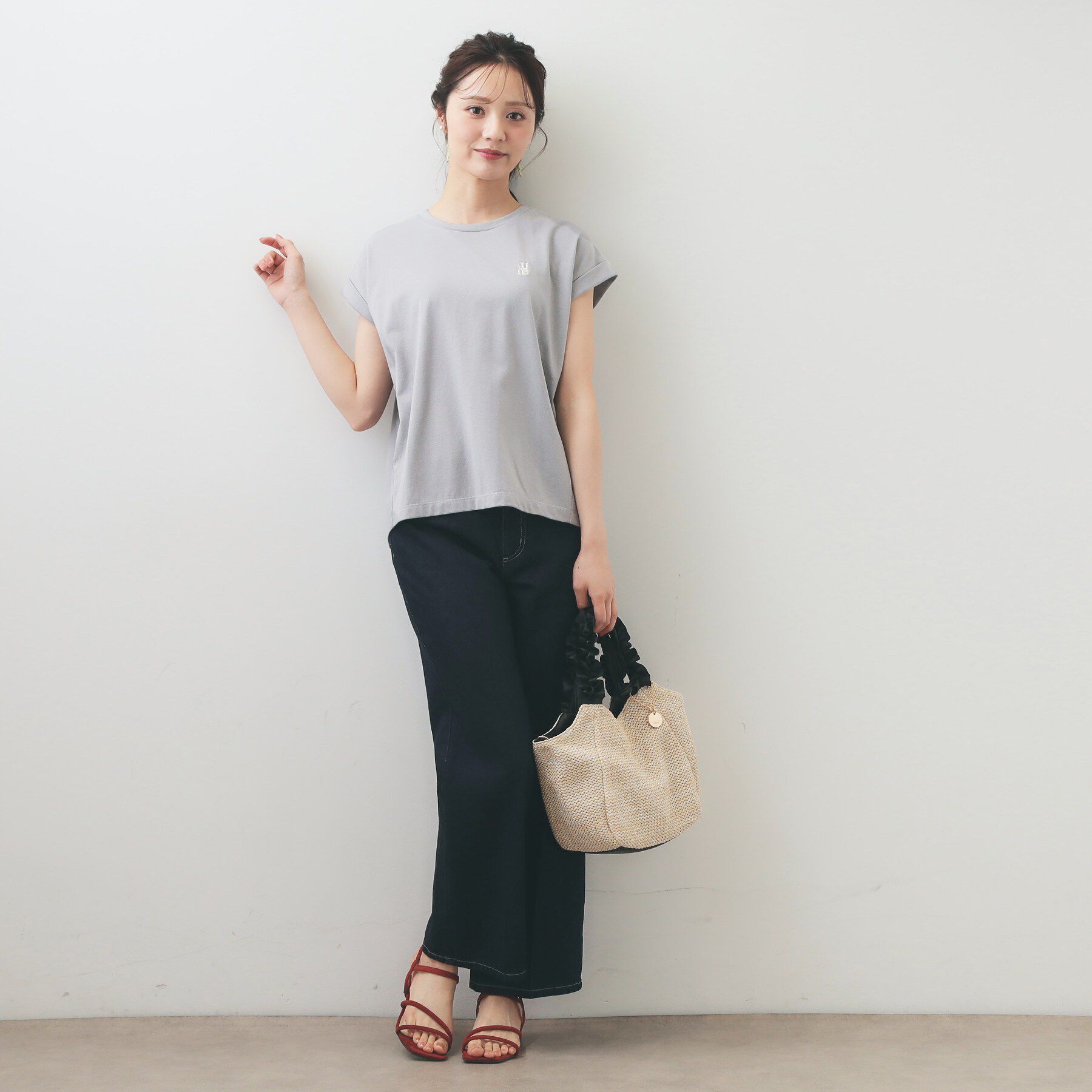index「【接触冷感／UV】ワンポイント刺繍Tシャツ《7col／XS~3L／洗濯機OK》」|Tシャツ・カットソー|