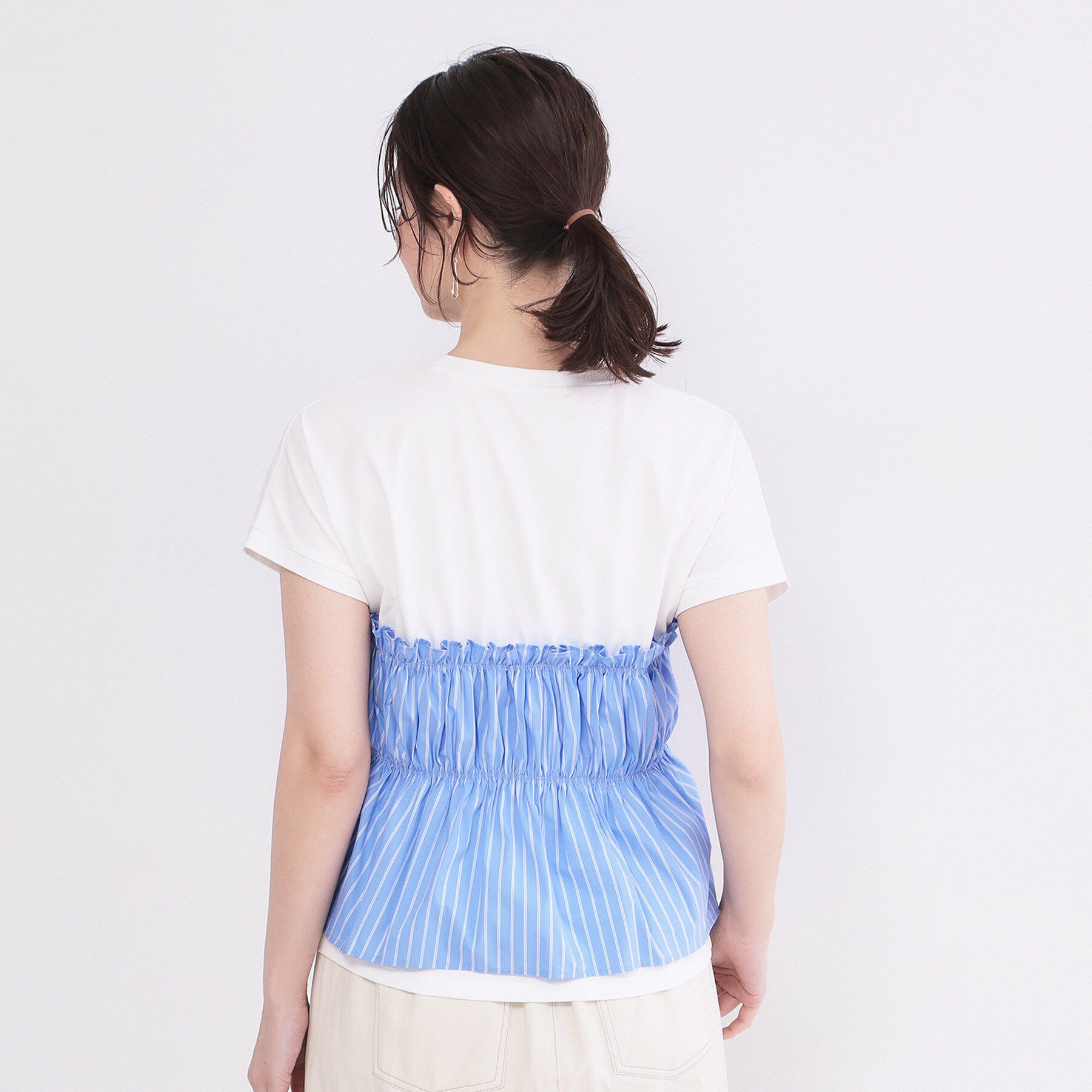 OPAQUE.CLIP「ビスチェドッキングTシャツ【洗濯機OK】」|Tシャツ・カットソー|
