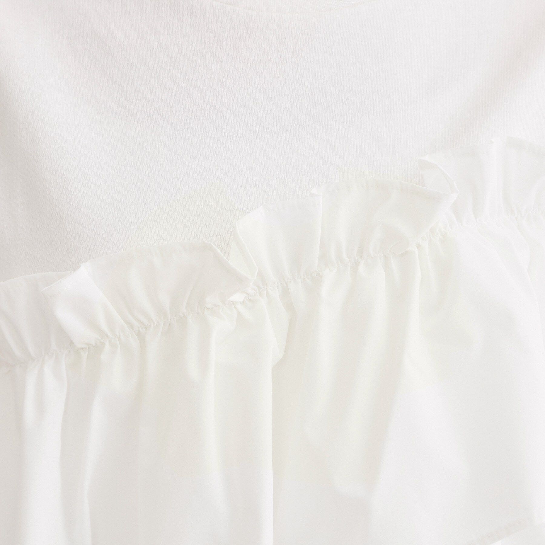 OPAQUE.CLIP「【接触冷感】アシメフリルドッキングカットソー《洗濯機OK》」|Tシャツ・カットソー|