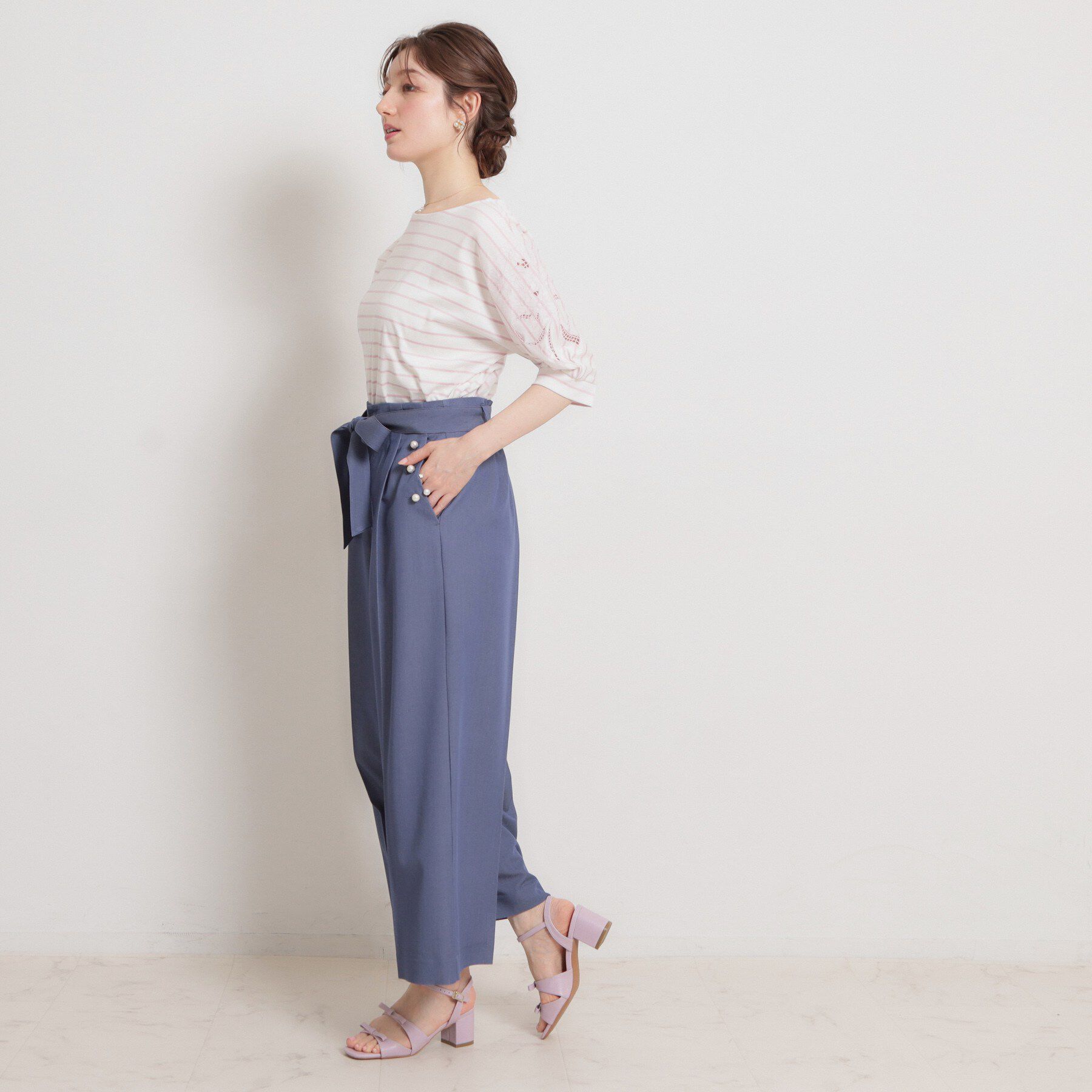 Couture broach「【接触冷感・UVカット】エンブロドルマントップス」|Tシャツ・カットソー|