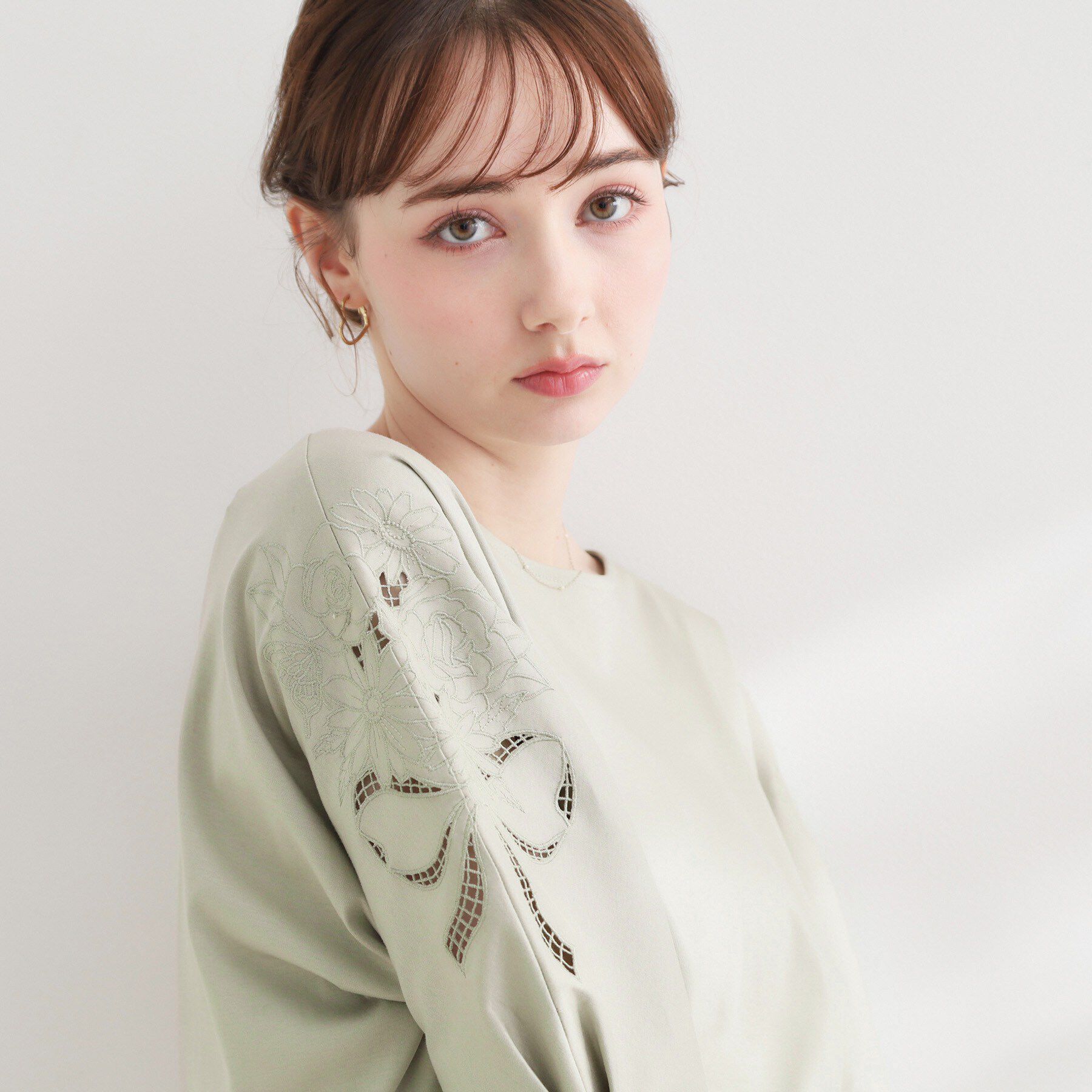 Couture broach「【接触冷感・UVカット】エンブロドルマントップス」|Tシャツ・カットソー|