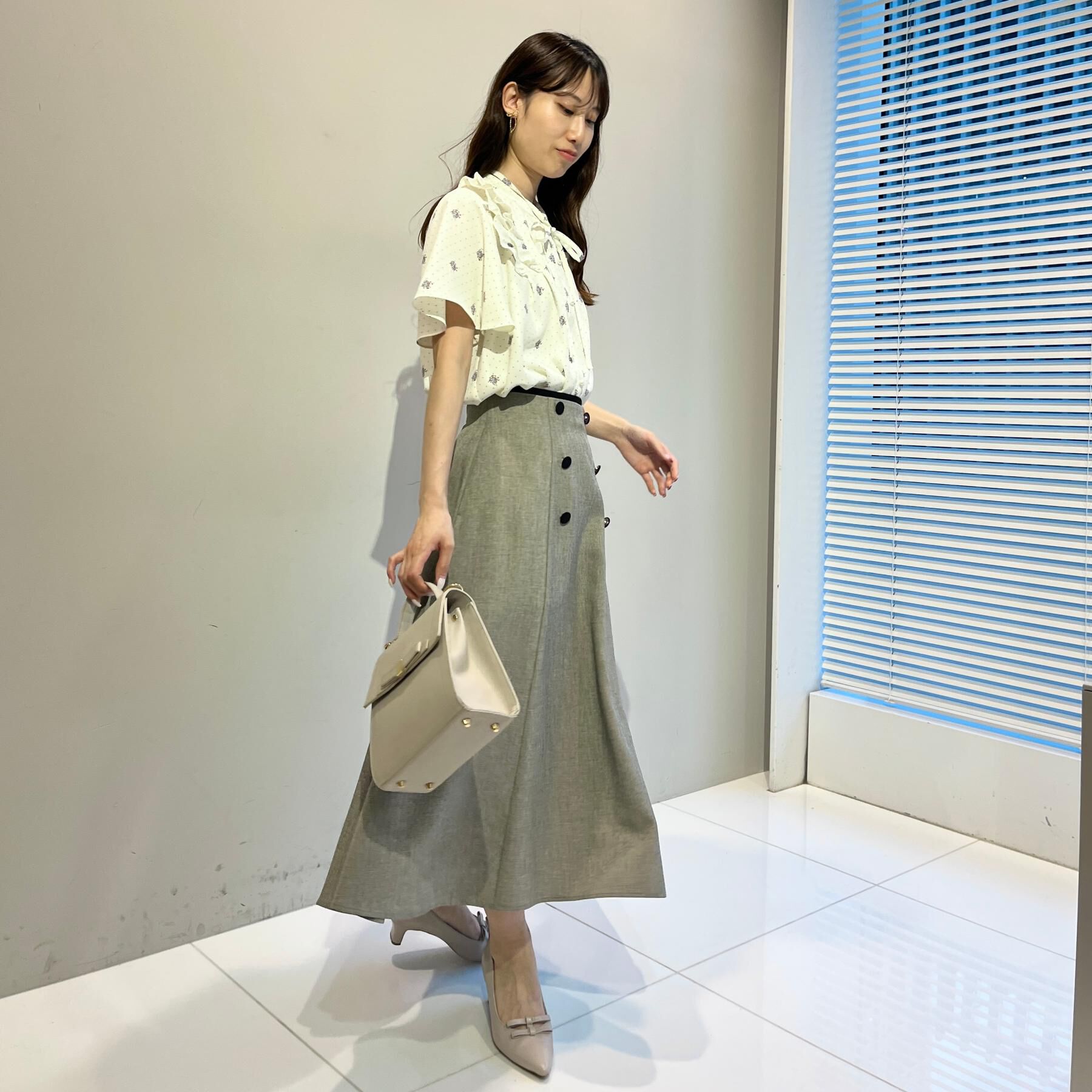 Couture broach「【洗える】ドットフラワー ブラウス」|シャツ・ブラウス|