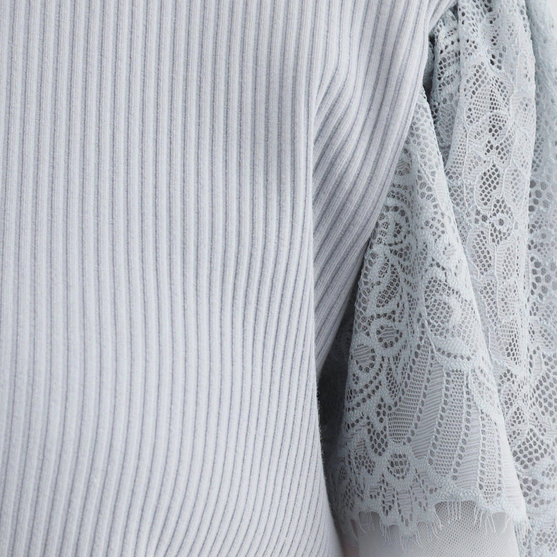 Couture broach「【洗える】袖レース テレコトップス」|Tシャツ・カットソー|