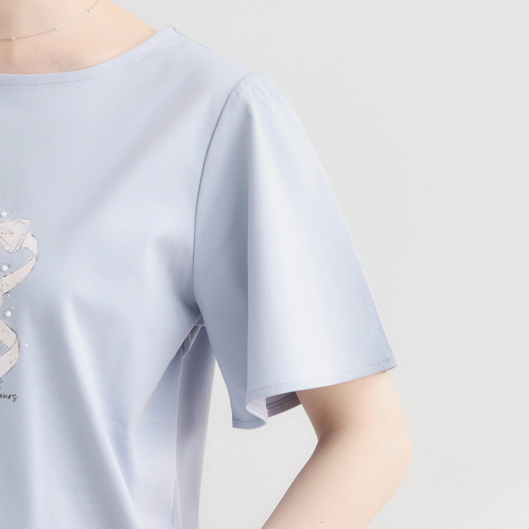 Couture broach「【接触冷感・UVカット・洗える】トゥシューズプリントTシャツ」|Tシャツ・カットソー|