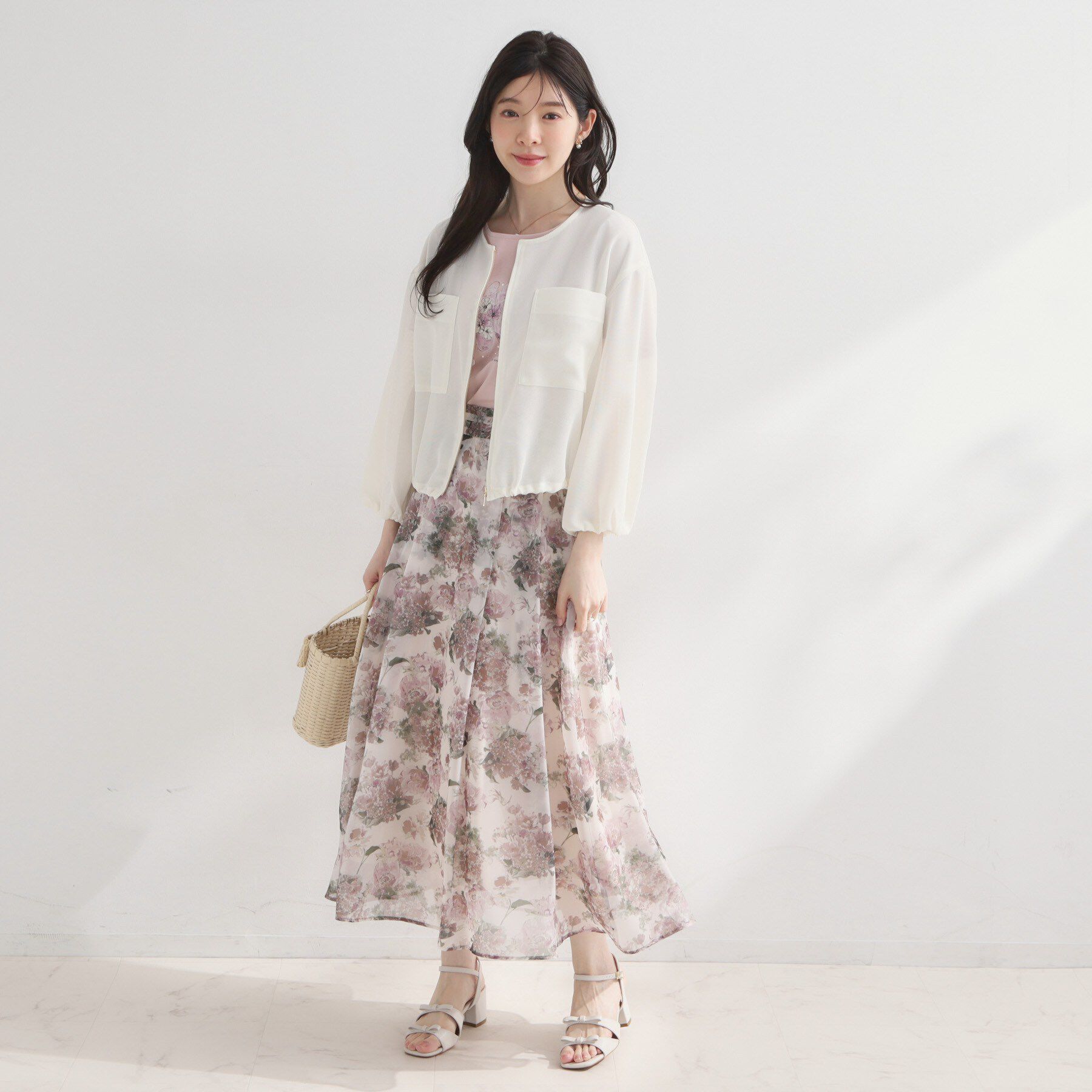 Couture broach「【洗濯機可】シアーメッシュ ブルゾン」|ブルゾン・スタジャン|