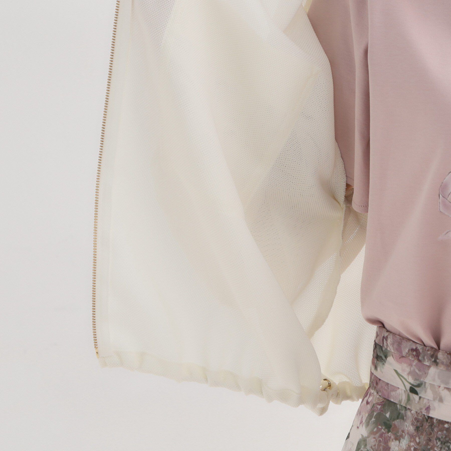 Couture broach「【洗濯機可】シアーメッシュ ブルゾン」|ブルゾン・スタジャン|