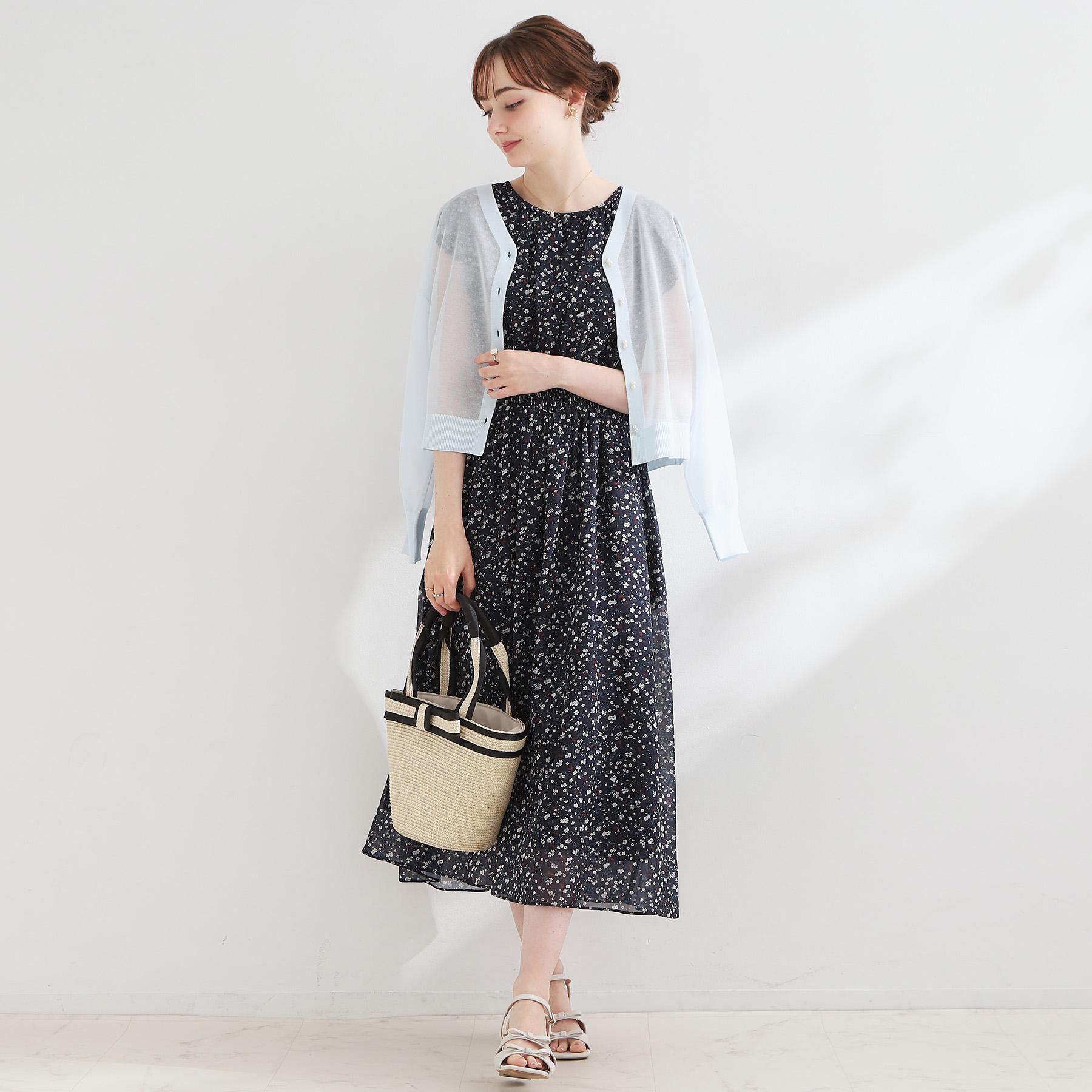Couture broach「【洗える・パール調釦】愛されシアーカーディガン」|カーディガン|