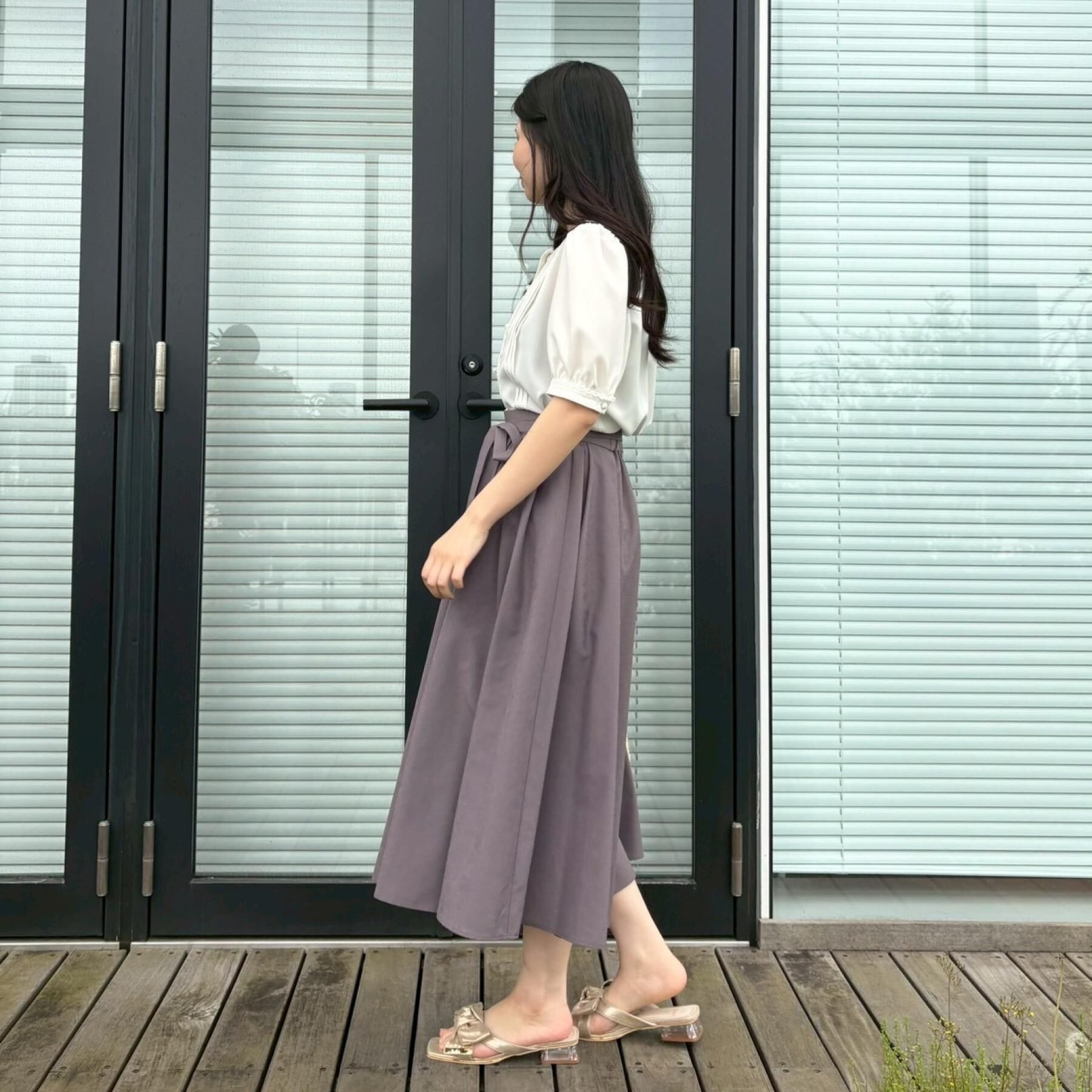 Couture broach「【洗える】ピンタック ブラウス」|シャツ・ブラウス|