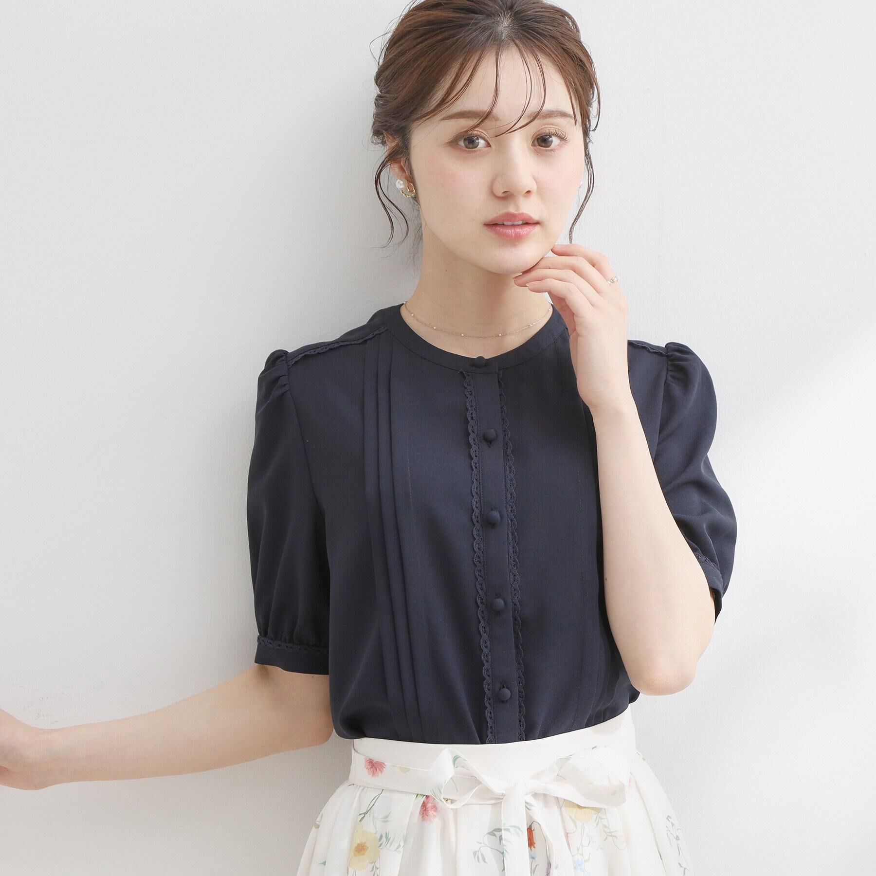 Couture broach「【洗える】ピンタック ブラウス」|シャツ・ブラウス|