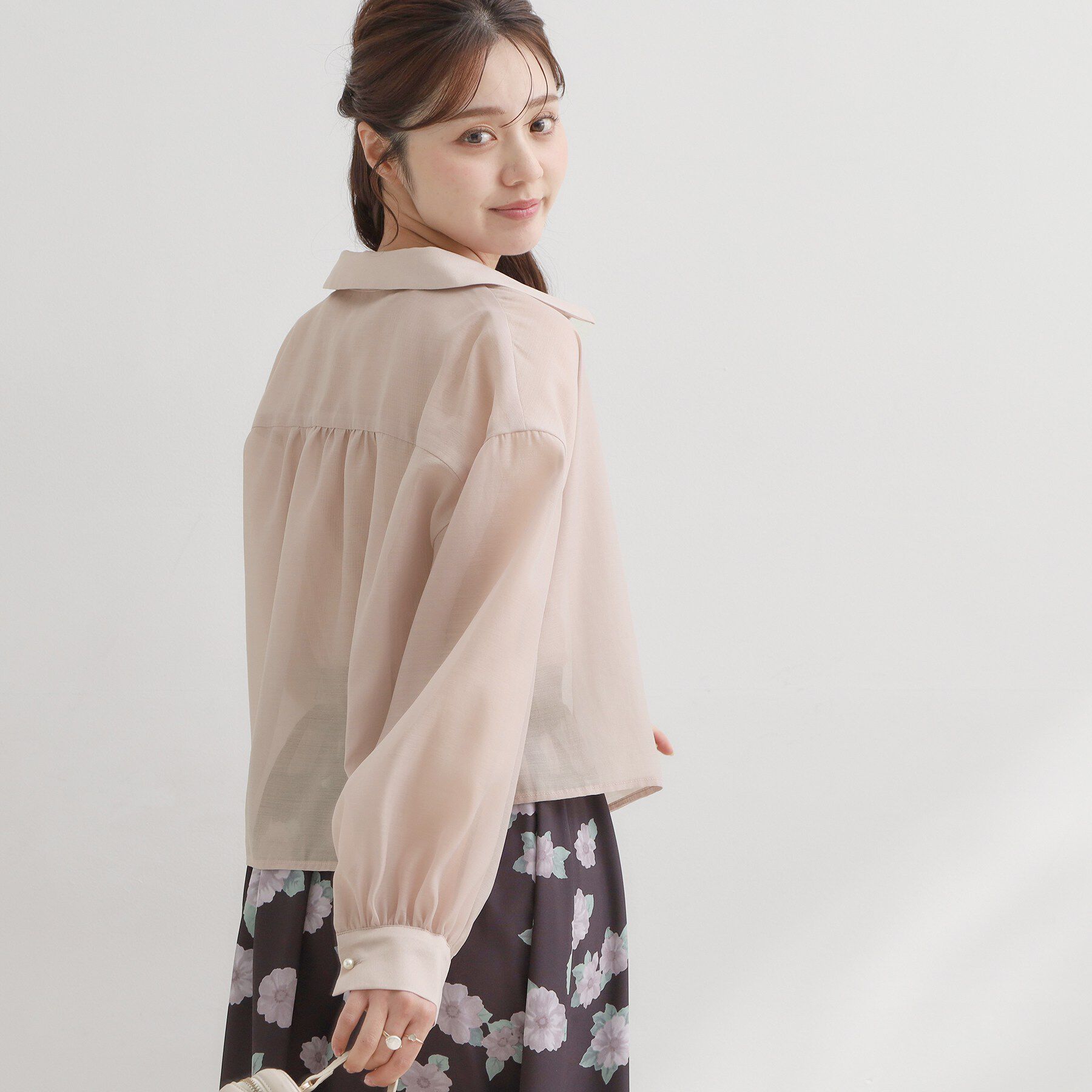 Couture broach「【洗える】ショート丈 シアーシャツ」|シャツ・ブラウス|
